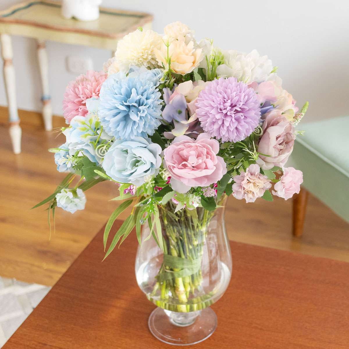 4pcs Silk Peony Artificial Hydrangea Flowers Bouquet Party Wedding Home Decor