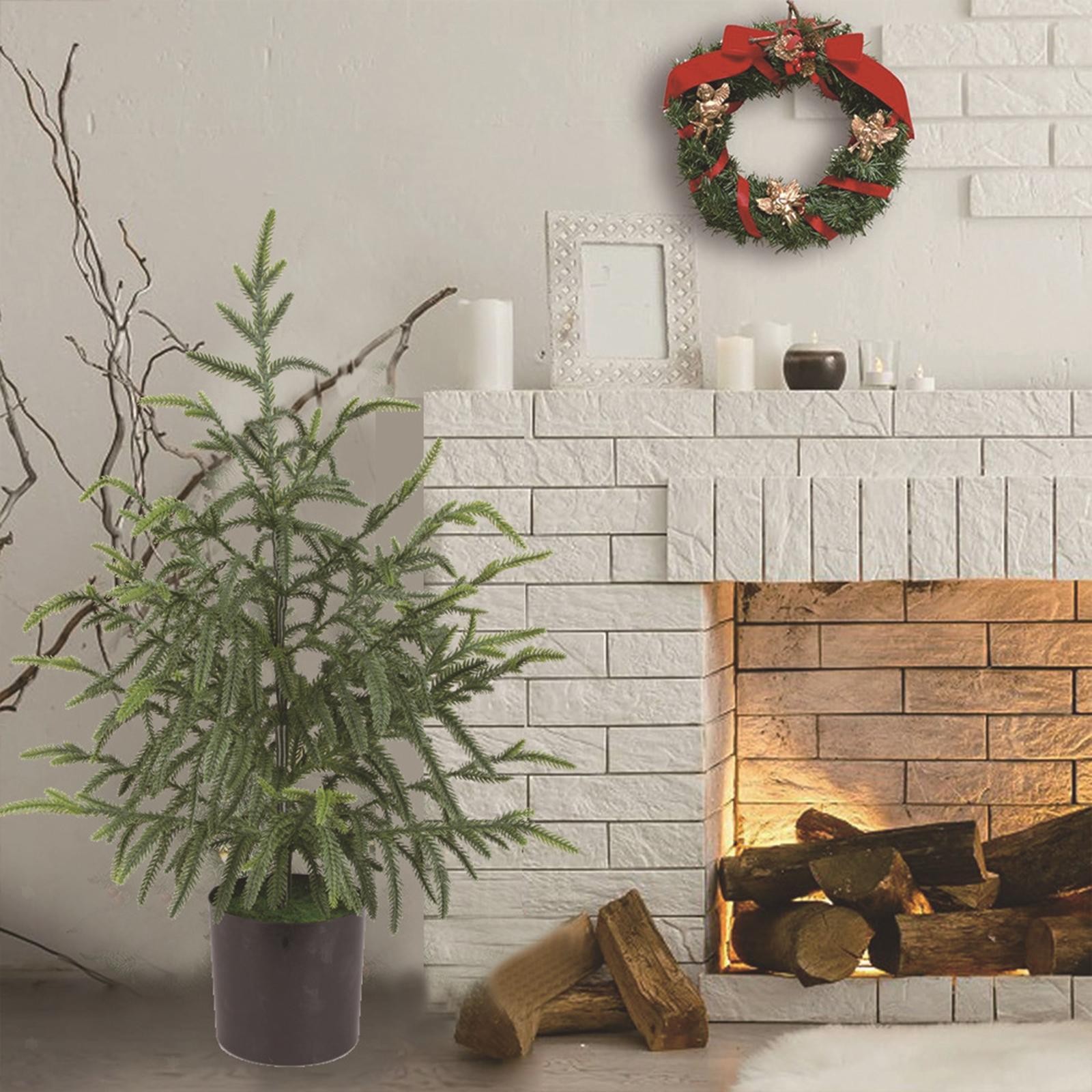 Artificial Norfolk Pine Tree Christmas Tree for Bedroom Home Decor Entryway