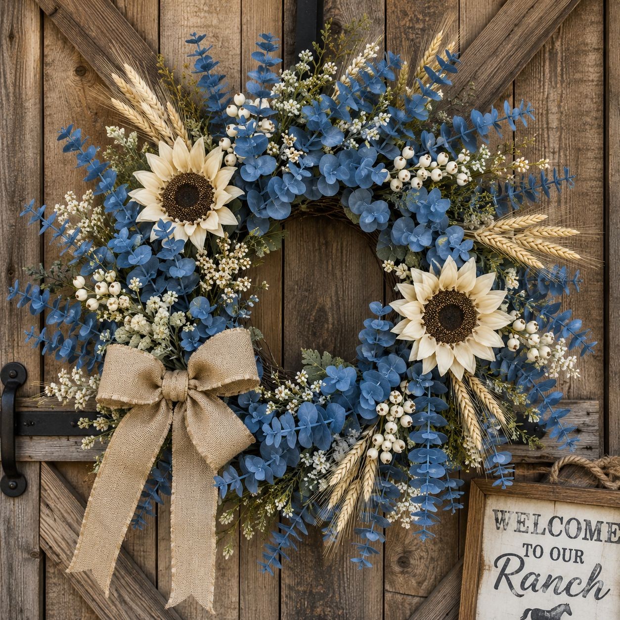 French Blue Eucalyptus Stems Blue Eucalyptus Greenery Faux Eucalyptus Coastal De