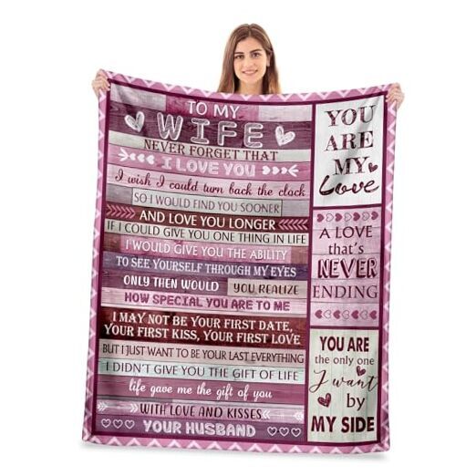 Gifts for Wife, Wife Birthday Gift Ideas, Cool Birthday 50″ x 60″ For Wife