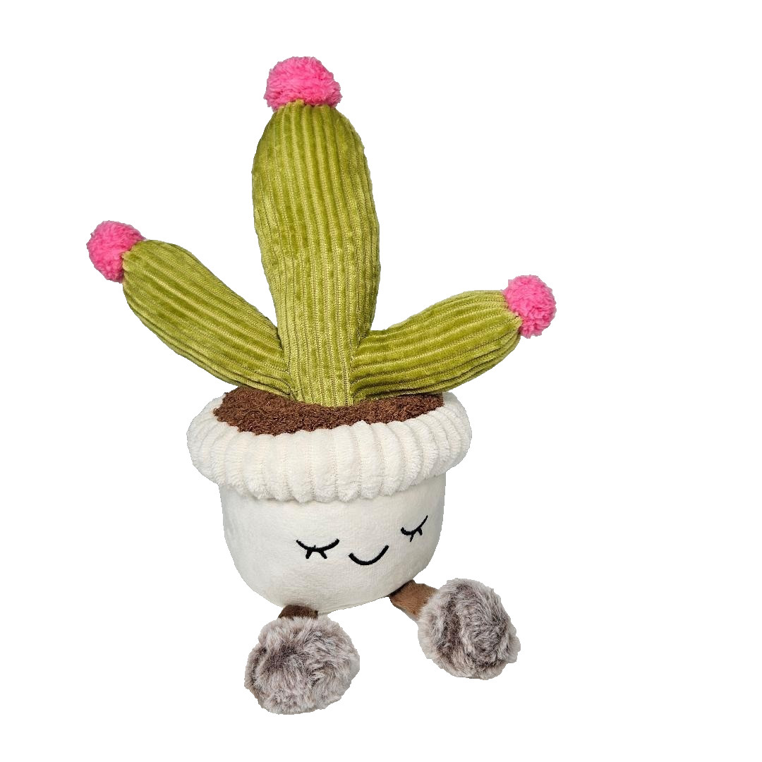 New Set of 3 Flower Pot Plant Plushies Yellow Flower Cactus Pink Flower