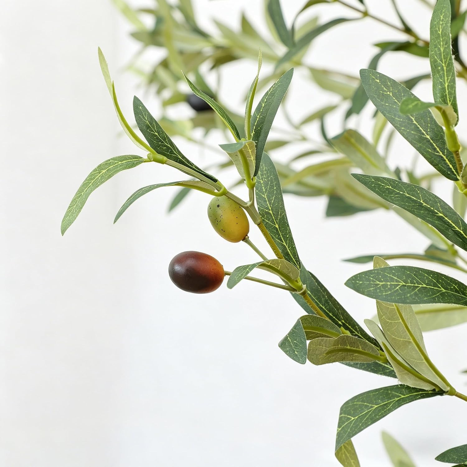 Tall Faux Olive Tree，7Ft（84In） Realistic Potted Silk Artificial Indoor with Gree