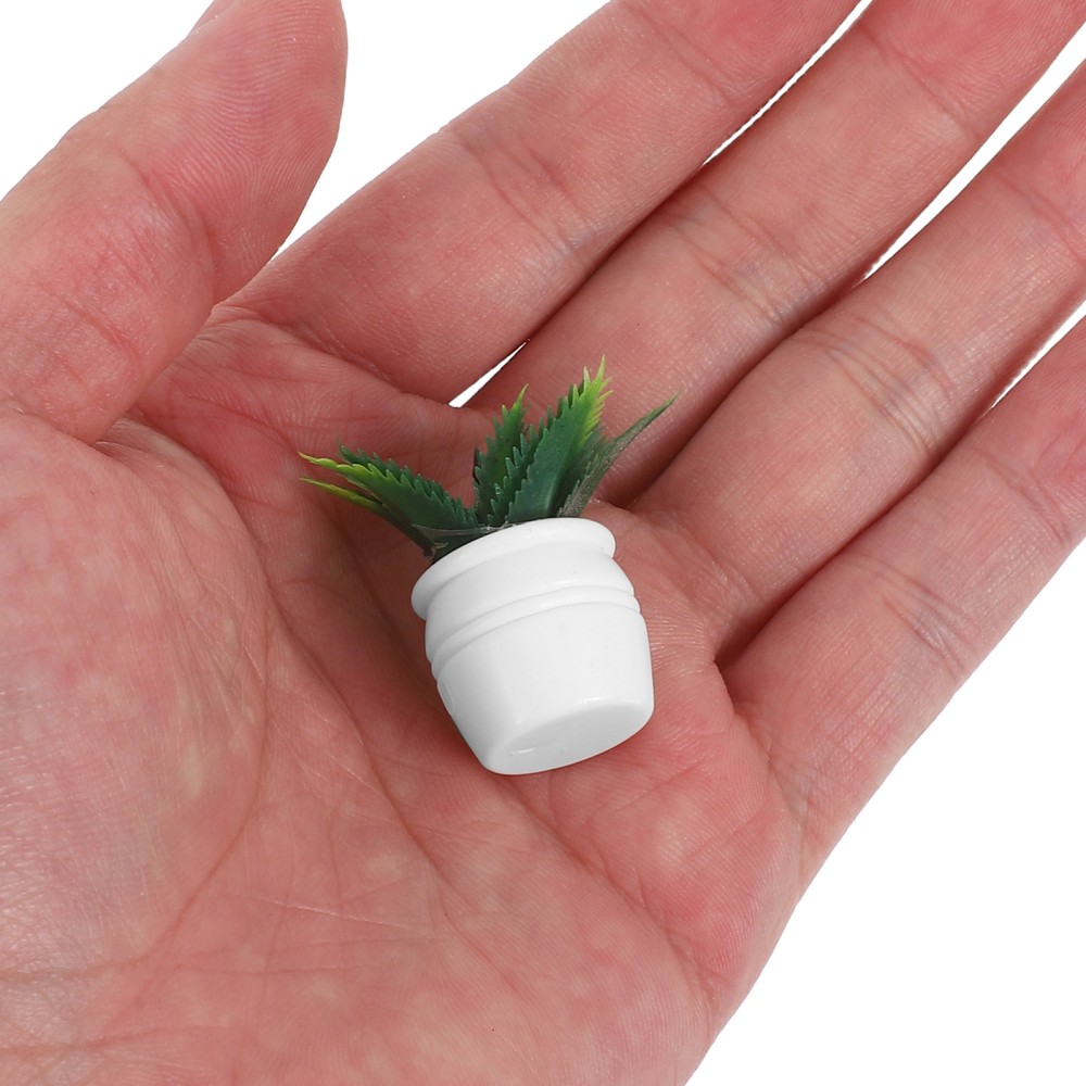4 Pcs Dollhouse Simulation Potted Plant Mini Fake Plants Miniature Accessories