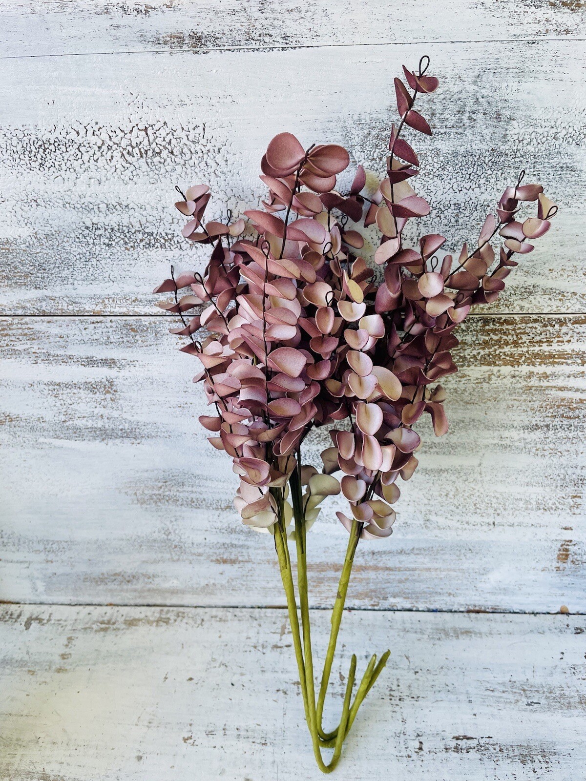 Burgundy Fall Ombré Eucalyptus Leaf Spray, 22”