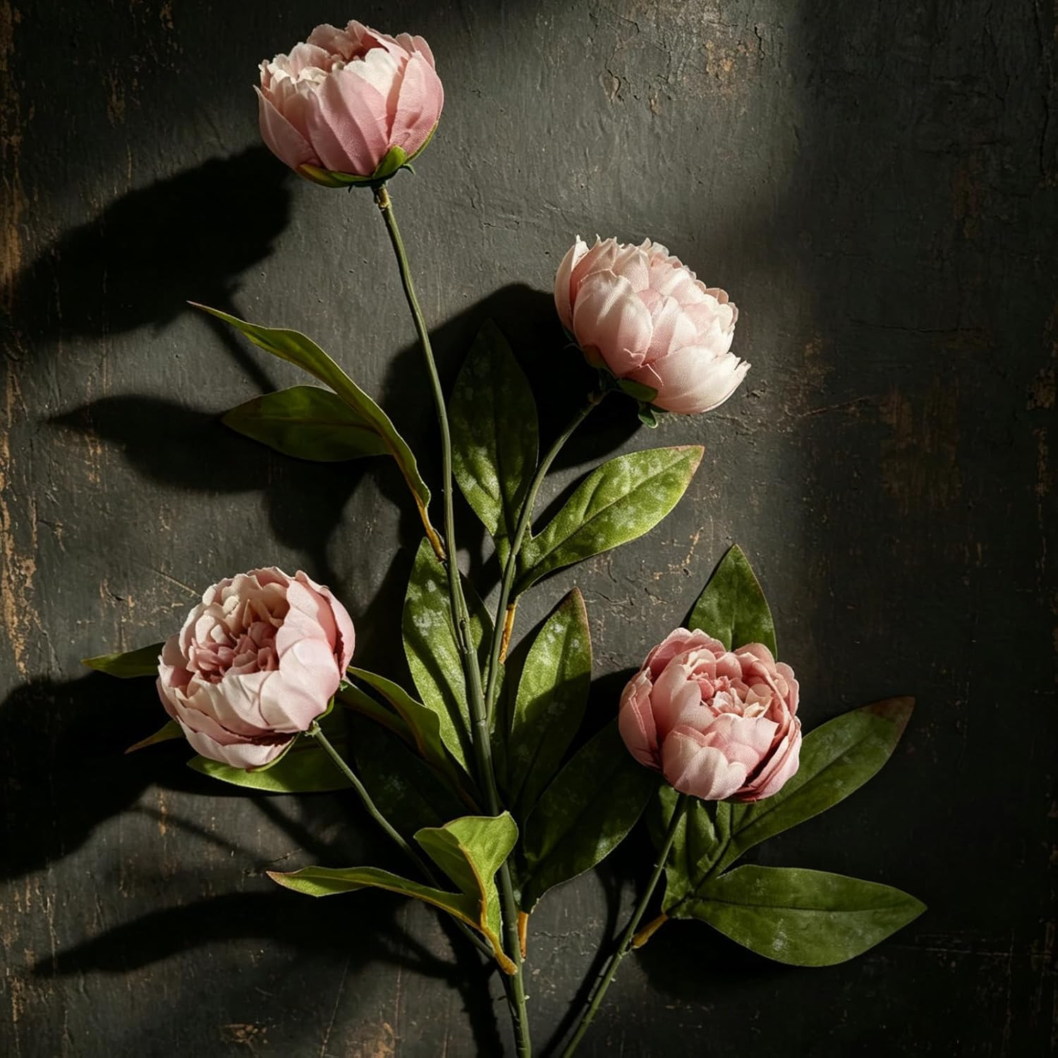 6Pcs Real Touch Peony Artificial Flowers for Home Decor & Weddings, Dusty
