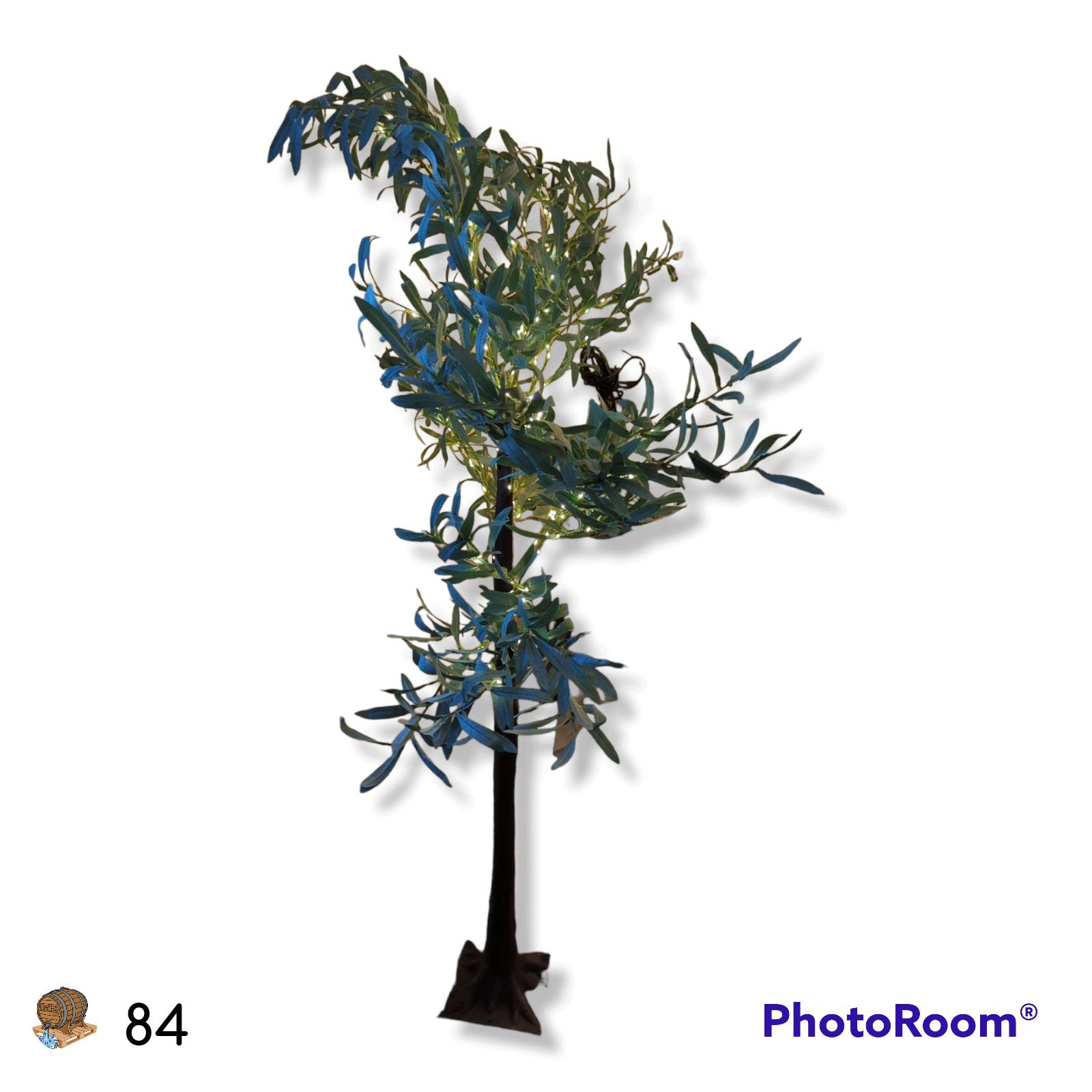 REMON 5-6ft Faux Lighted Tree, Artificial Eucalyptus Tree with LED Lighting