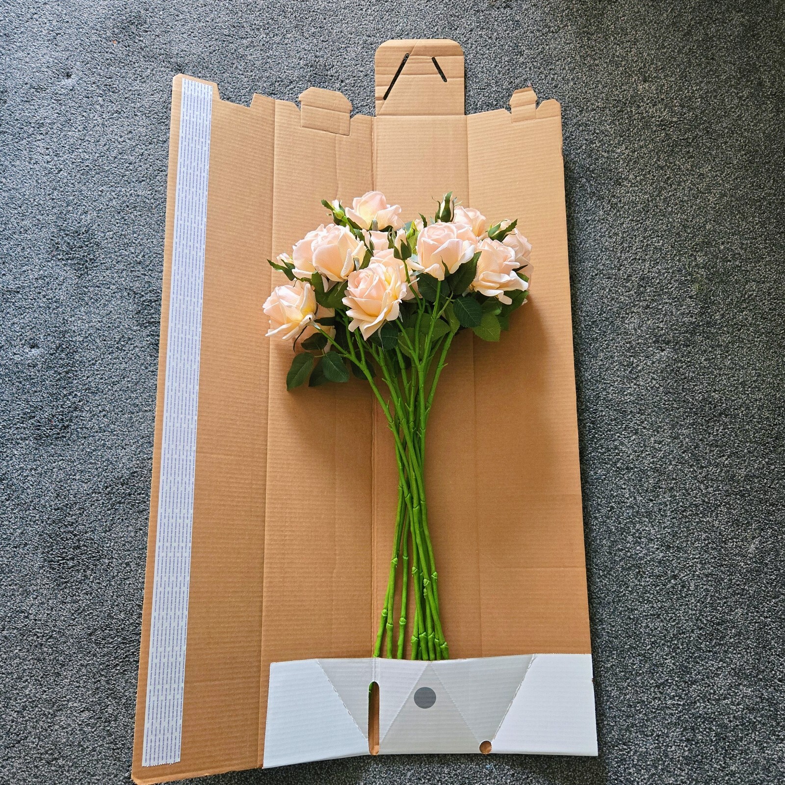 10pcs Artificial 3-Head Roses –Each Stem Features 2 Full Blooms and 1 Bud
