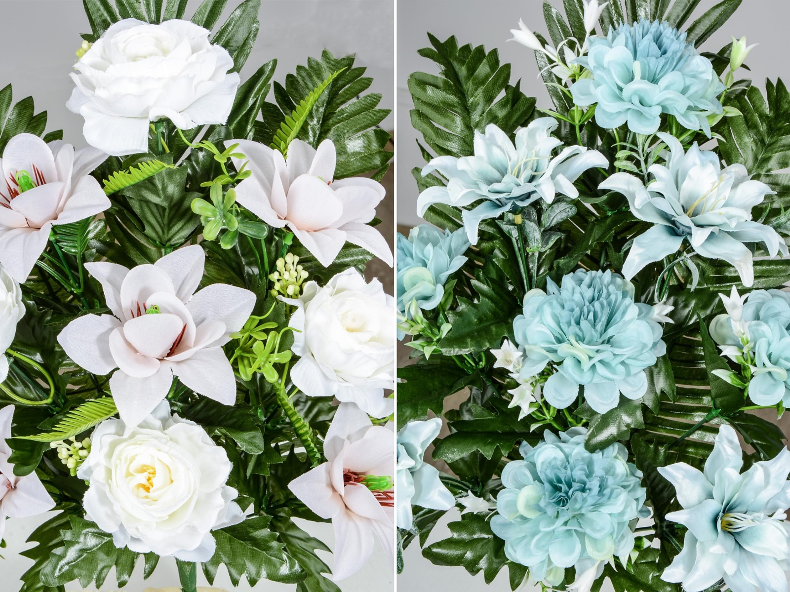 Set of 4 Artificial Cemetery Flowers Memorial Flowers Graveside Decoration wi…