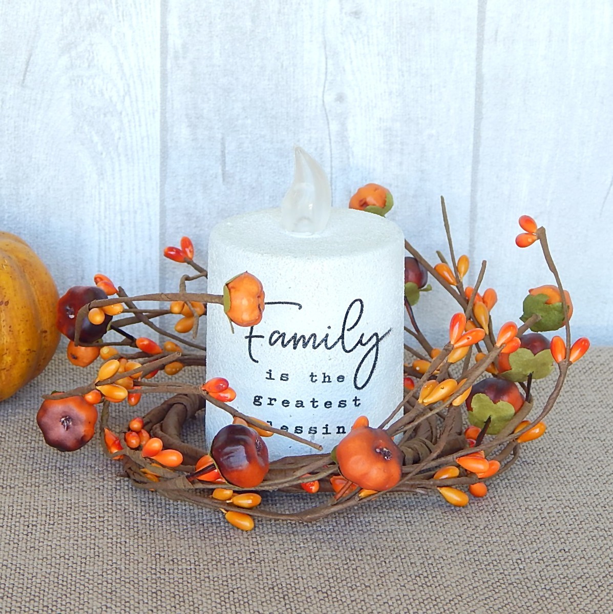 Pumpkin Candle Rings 2.5″ Assorted Orange Pips Pumpkins – NEW