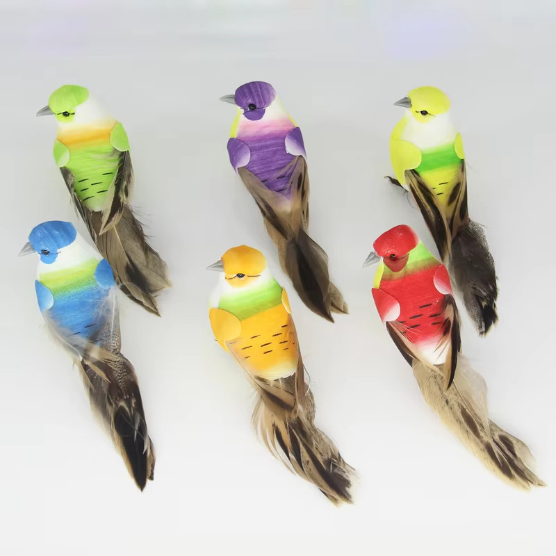 12pcs Artificial Birds Clip On Christmas Wedding Fake Animal Ornament Decor NEW