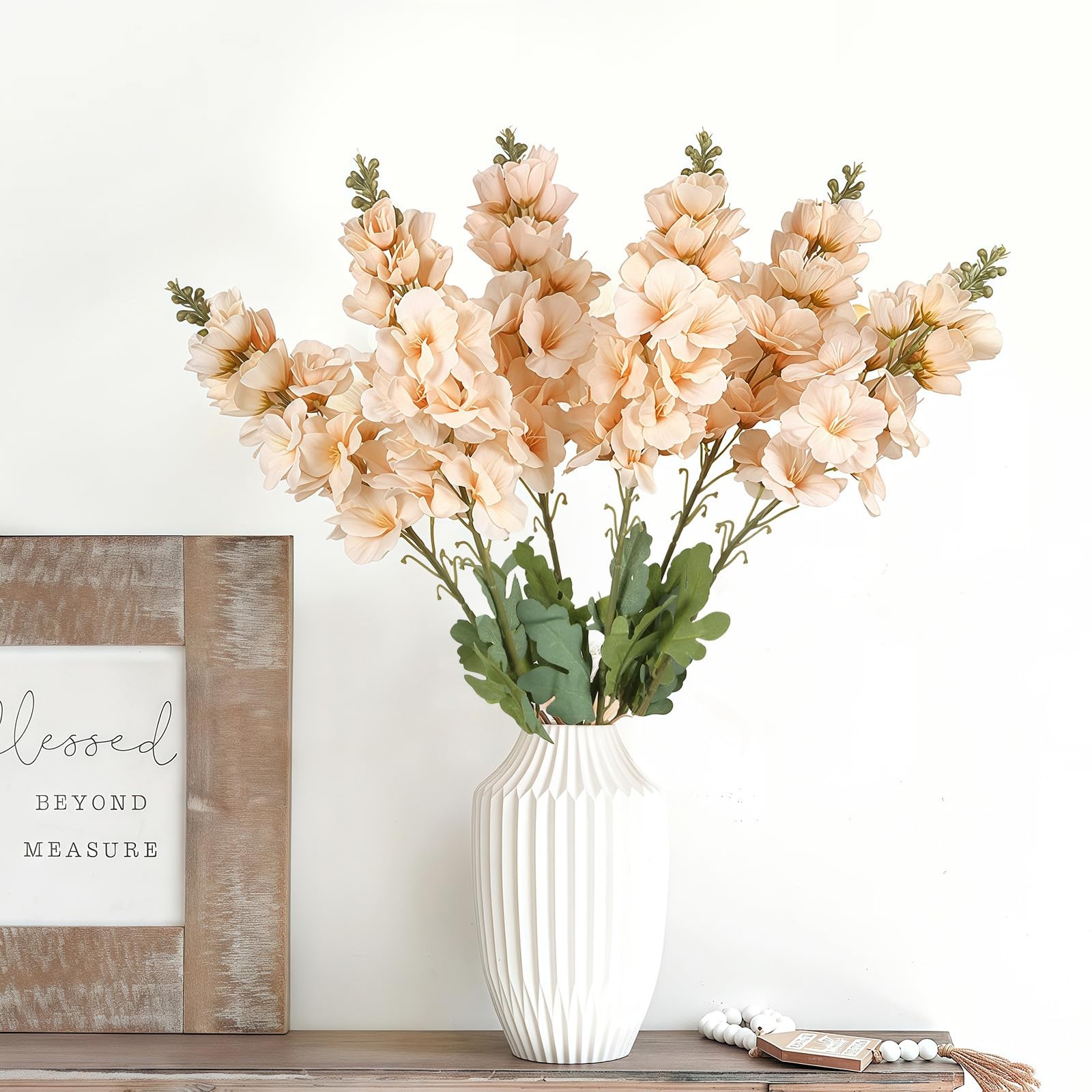 6PCS Gladiolus Artificial Flowers 33.5in Long Stem Fake Silk Flowers Faux Gla…
