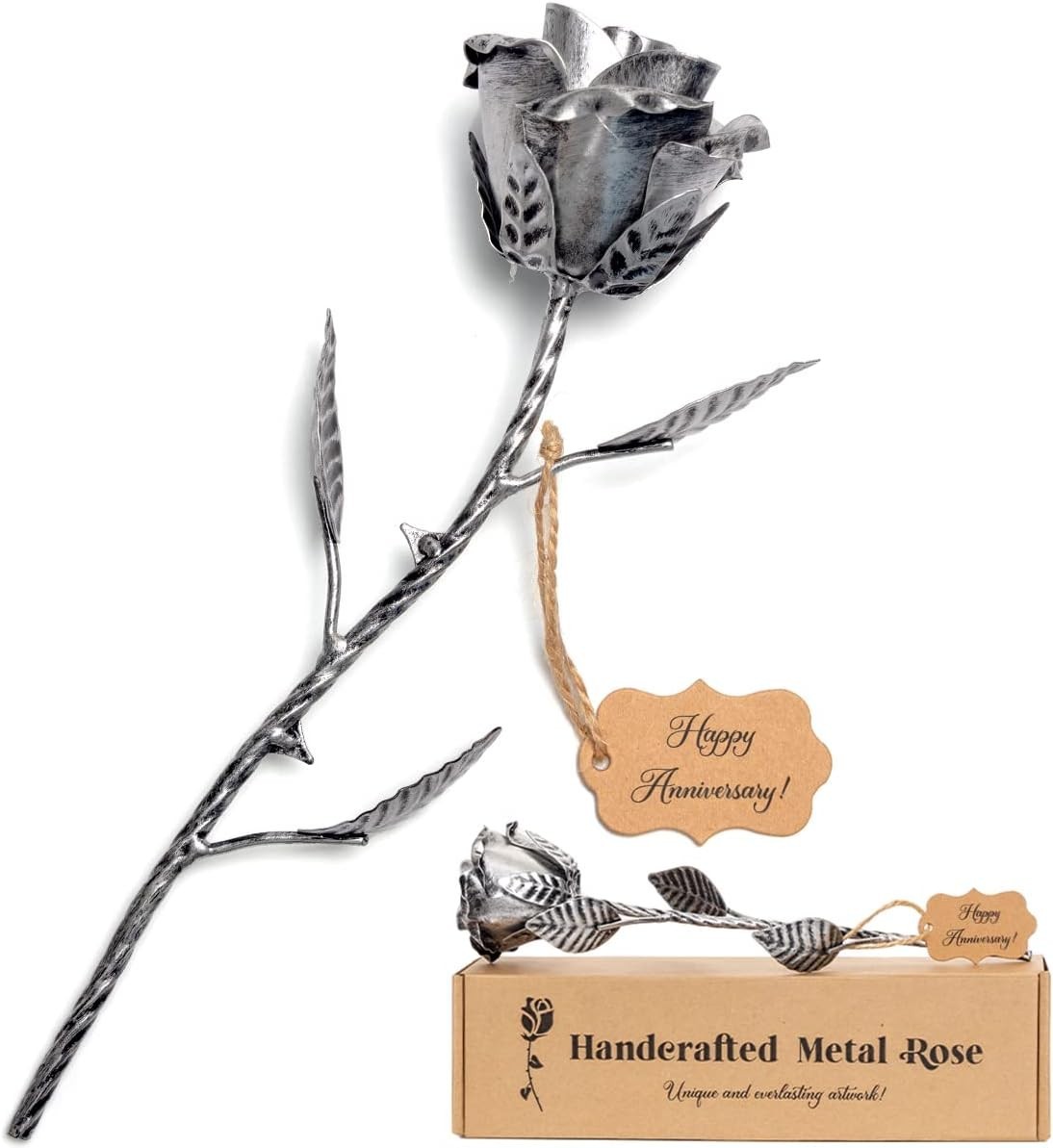 Iron 6 Year for Her, Metal Rose Iron Gift for Wife 6th Anniversary, Handcraft…
