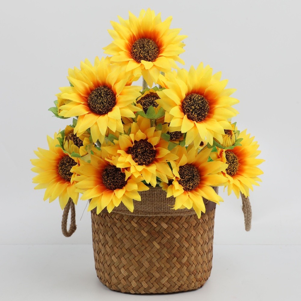 Silk Sunflower Bouquet 38cm 30cm 31cm for Wedding Home Decor Photography Props