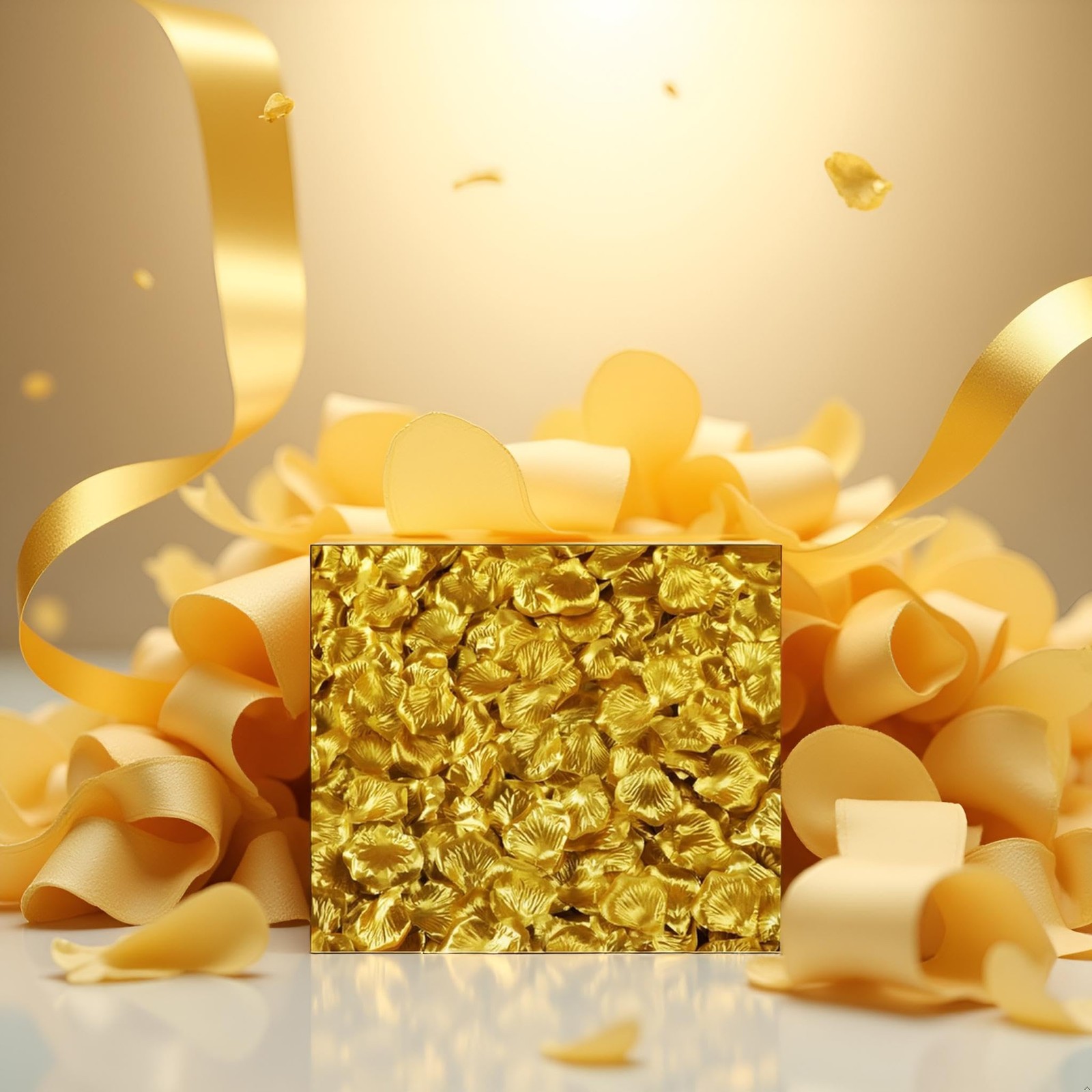 500 Pcs Gold Artificial Silk Flower Petals Silk Rose Petals Fake Petals Emula…