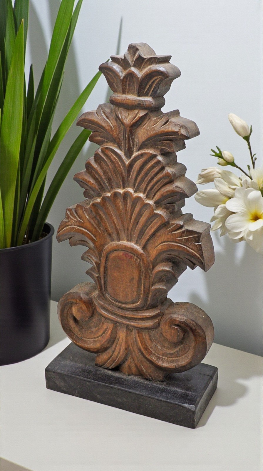 Wooden Floral Carving Panel Fine Hand Carved