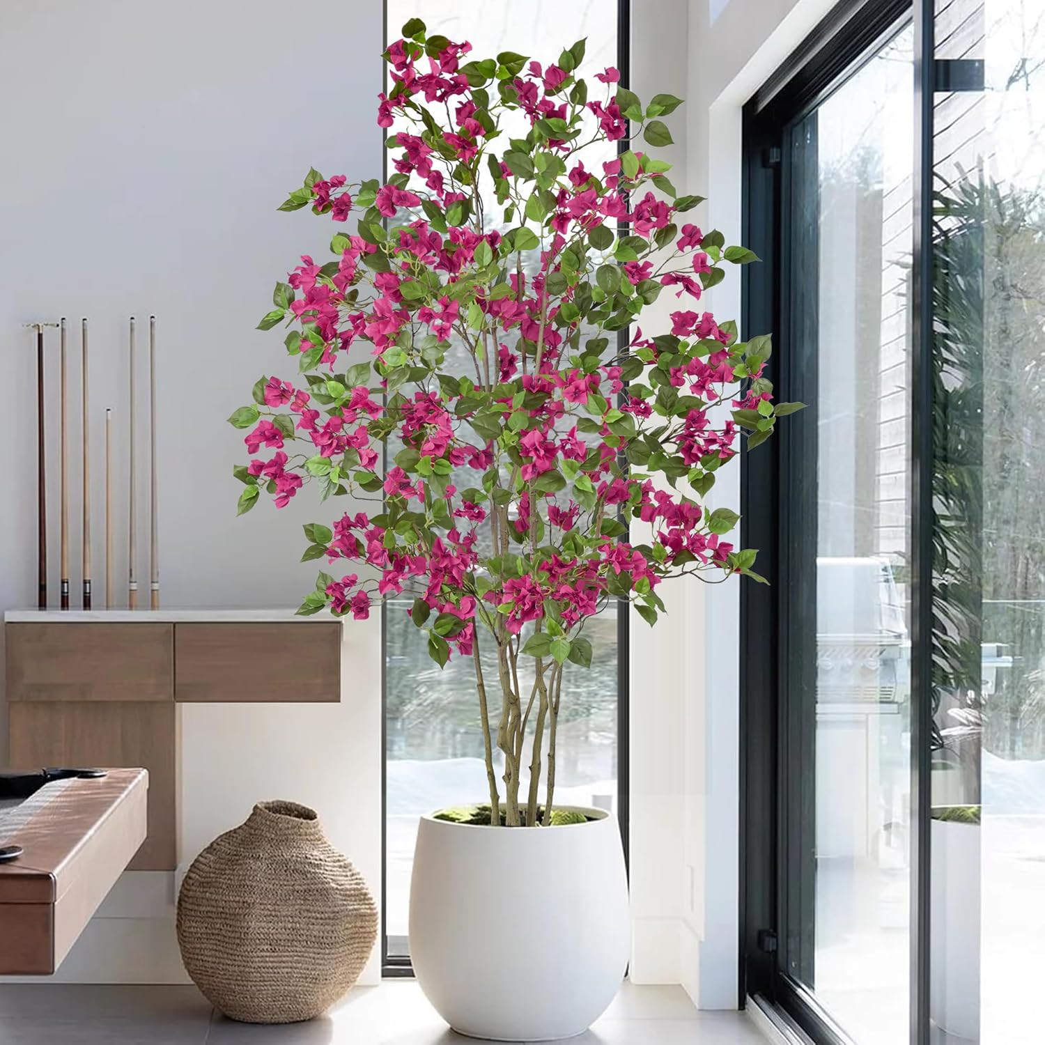 6FT Artificial Purple Bougainvillea Tree with 270 Flowers for Home Decor