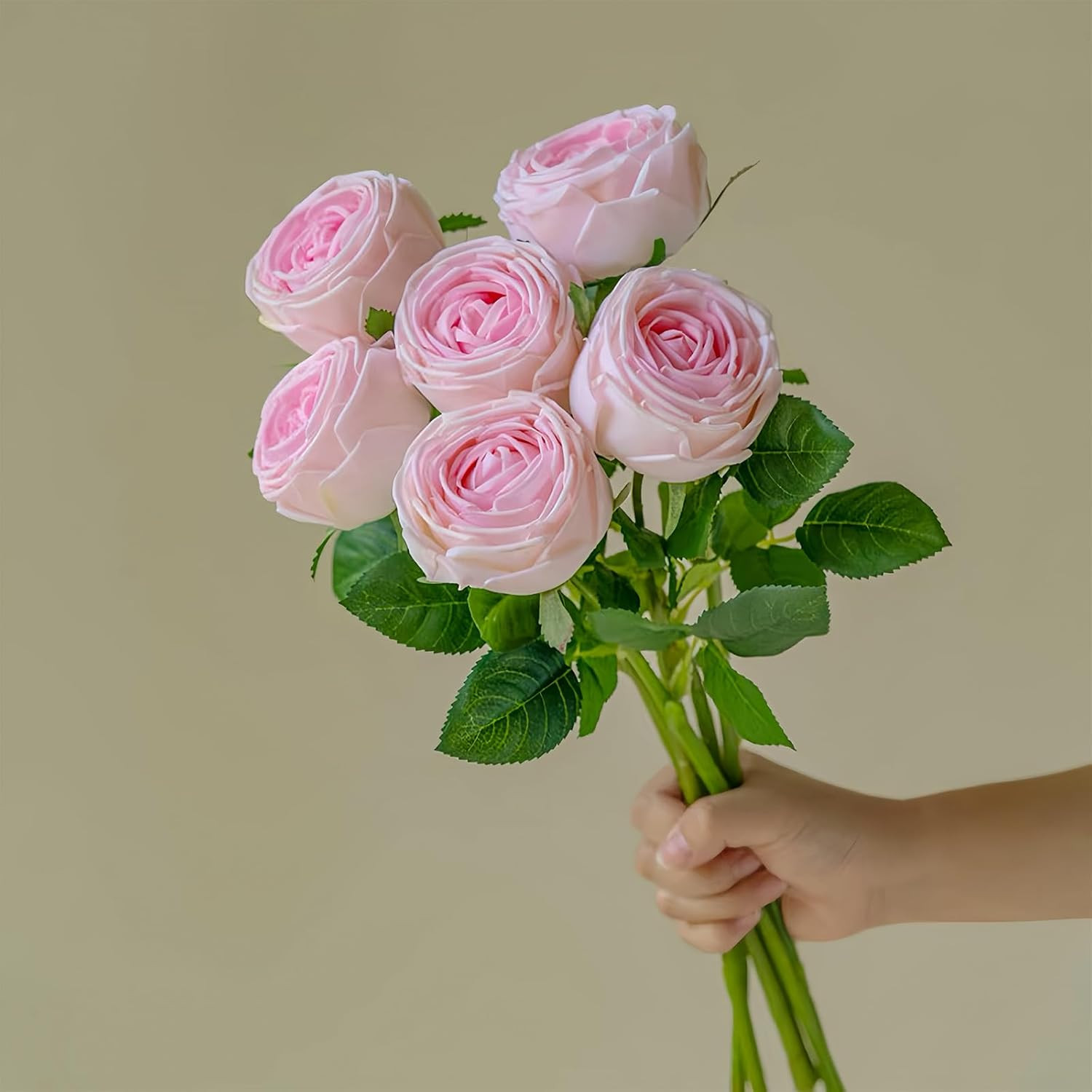 5Pcs Realistic Touch Artificial Roses – Moisturizing Faux Roses for Home Decor,