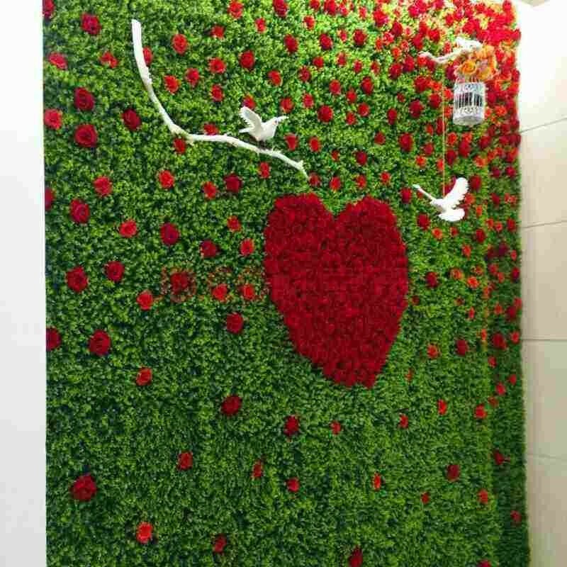 1 PC Plant Background Wall Grass Modeling Simulation Decorative 23.6×15.7×3.1 in