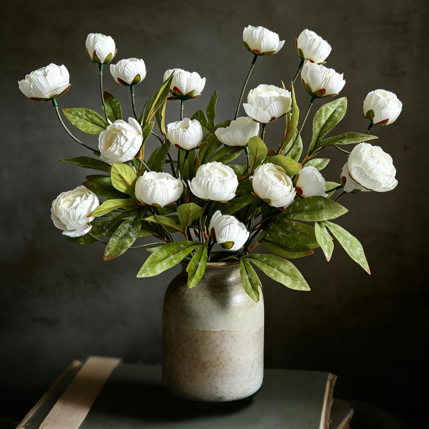 6Pcs Viral Peony Artificial Flowers for Vase，27in Real Touch Fake Flowers Branch