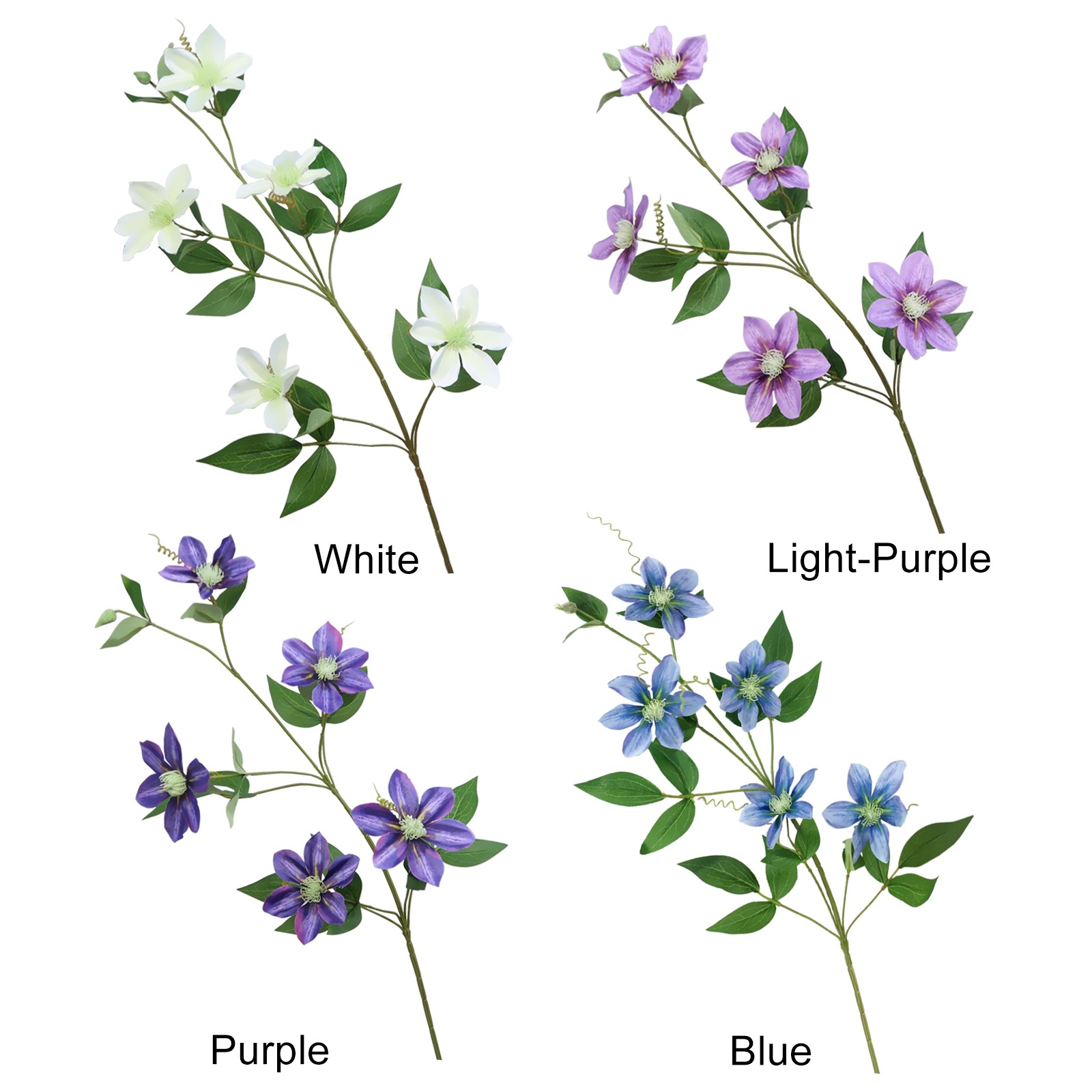 New European-style 5-headed Clematis – Deep Purple 85cm Tall Per Stem HOT