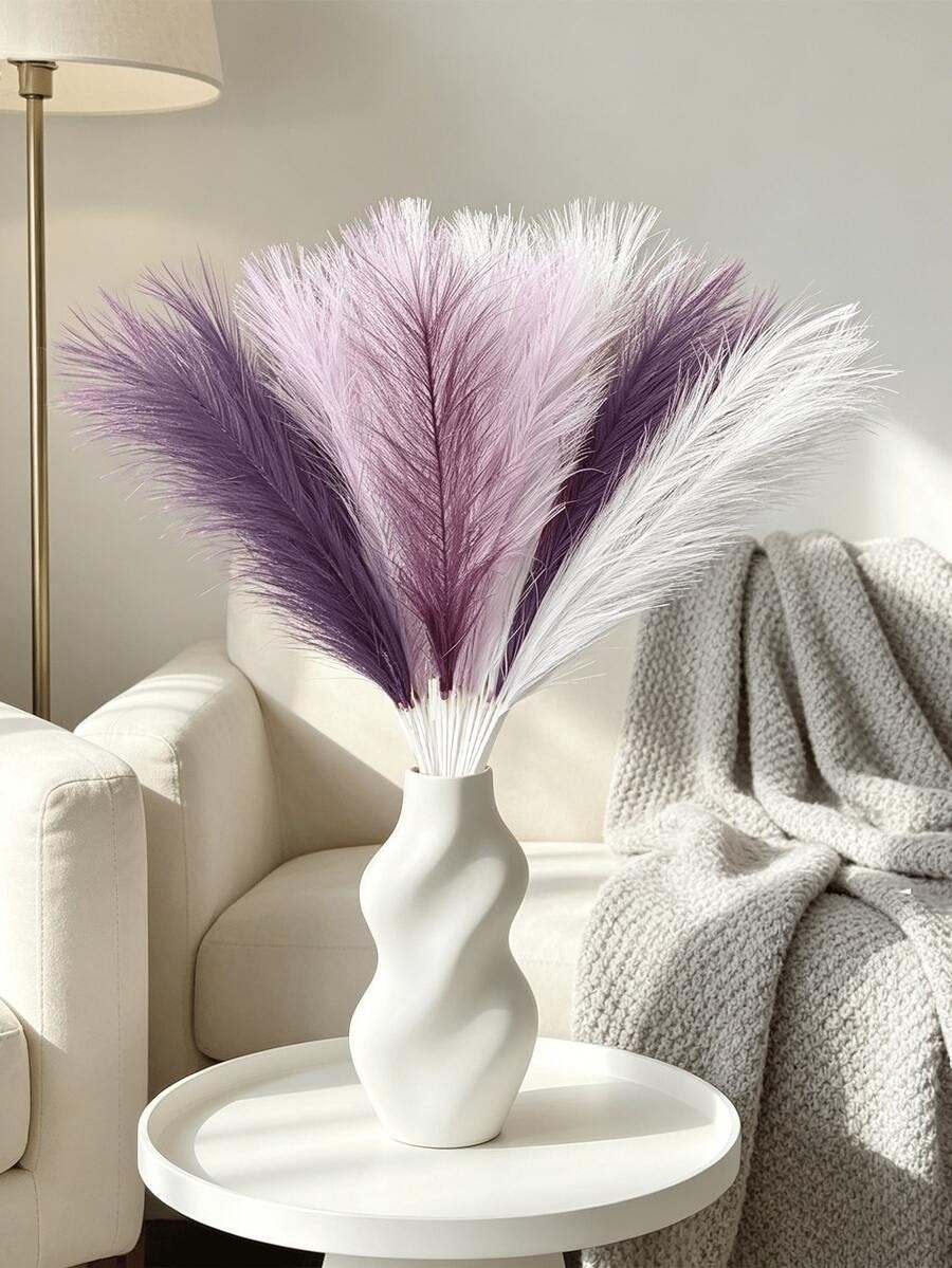 Artificial Pampas Grass Boho Vase Filler Wedding Home Room Decor Faux Plant