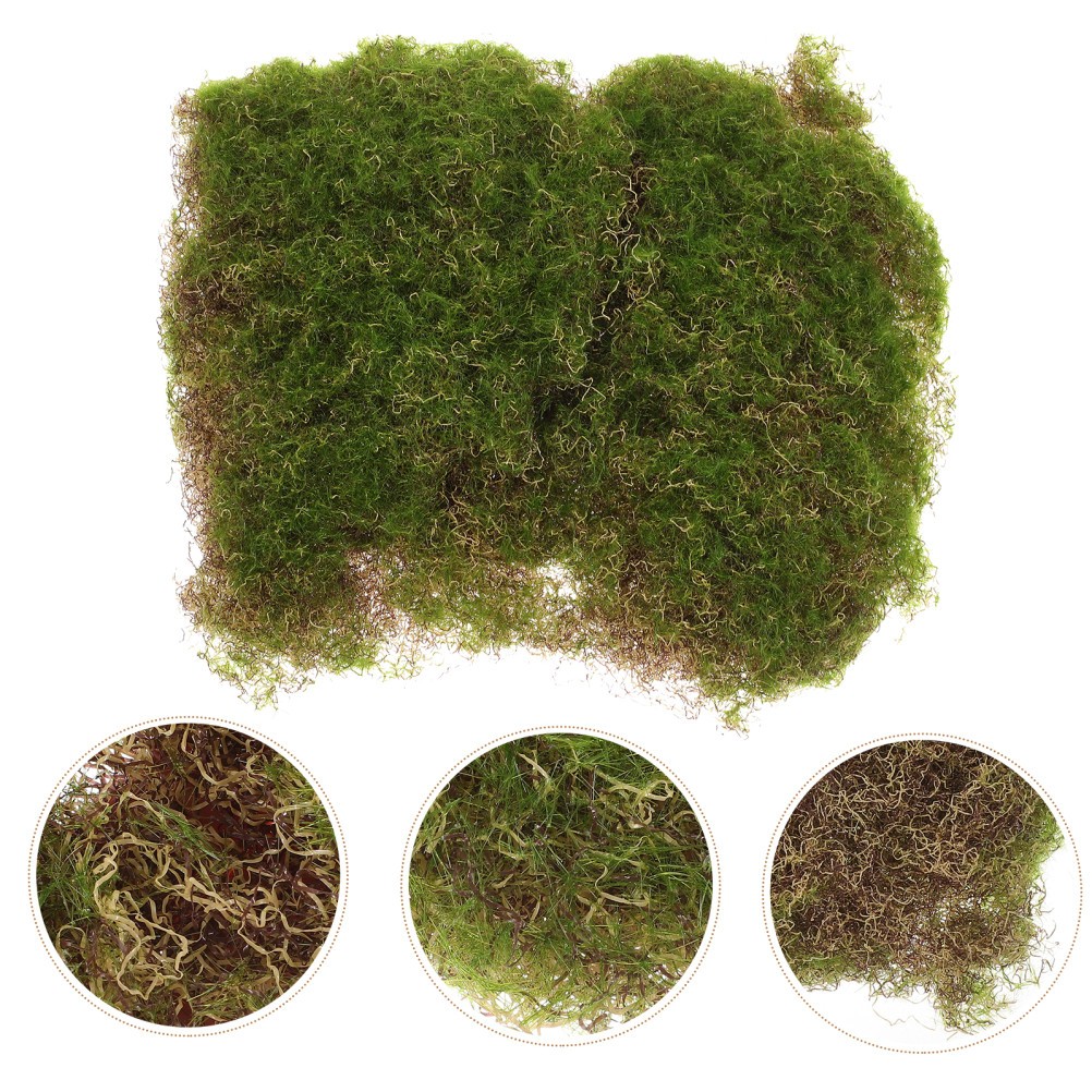 1 Set Reusable Artificial Moss Pad Green Micro Landscape Prop for Home Decor