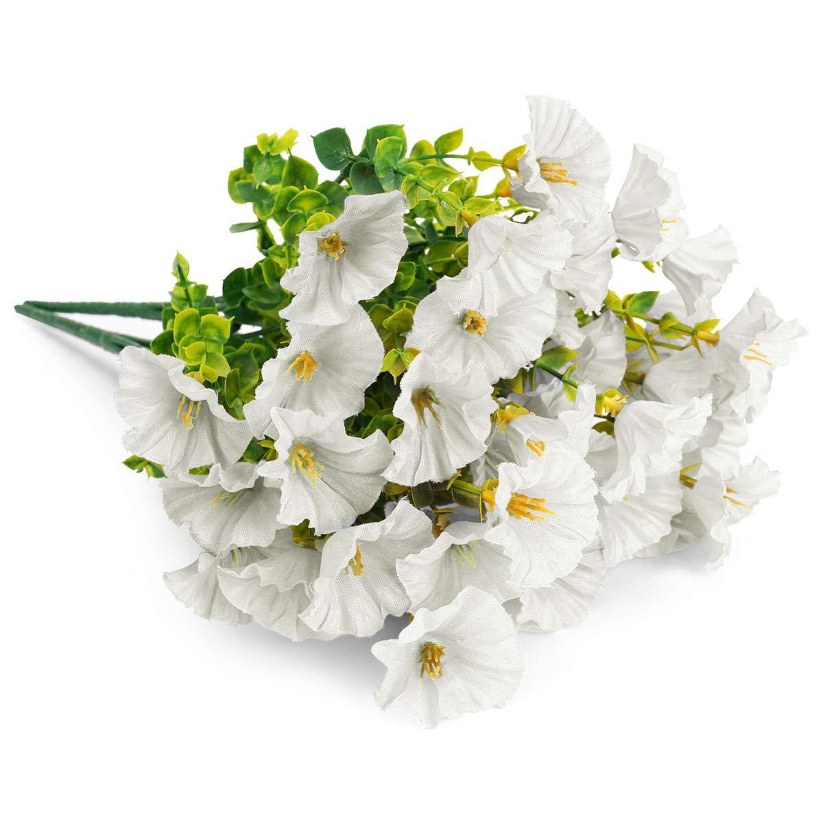 Artificial Fake Flowers Plant for Home Outdoors, 2Pcs Faux Morning Glory Bouquet