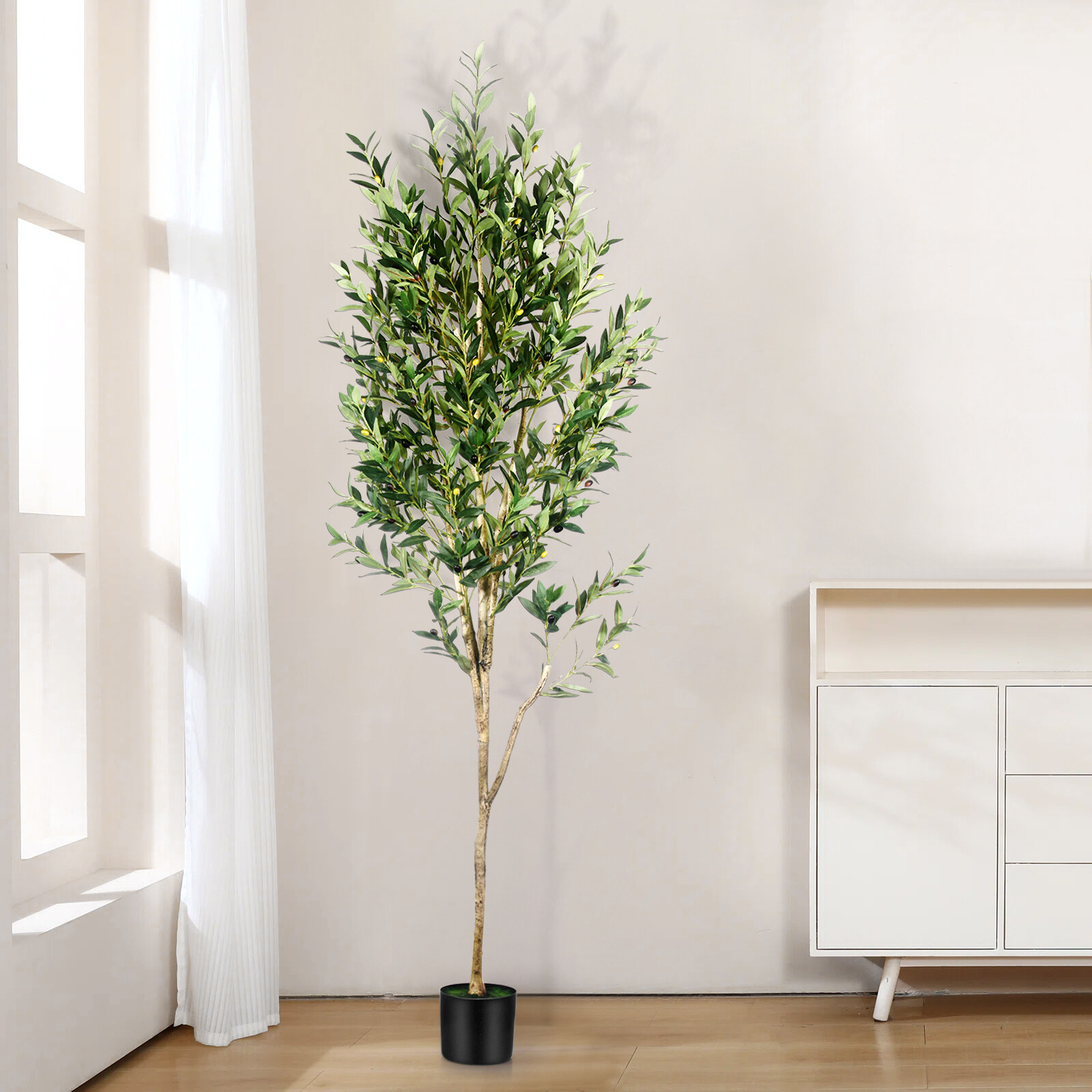 Artificial Olive Tree Faux Realistic Olive Trees with Branches and Fruits Decor