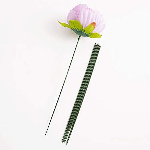 MOIAK 100pcs Plastic Floral Stem, Artificial Flower Rod, Plant Stub Wire…