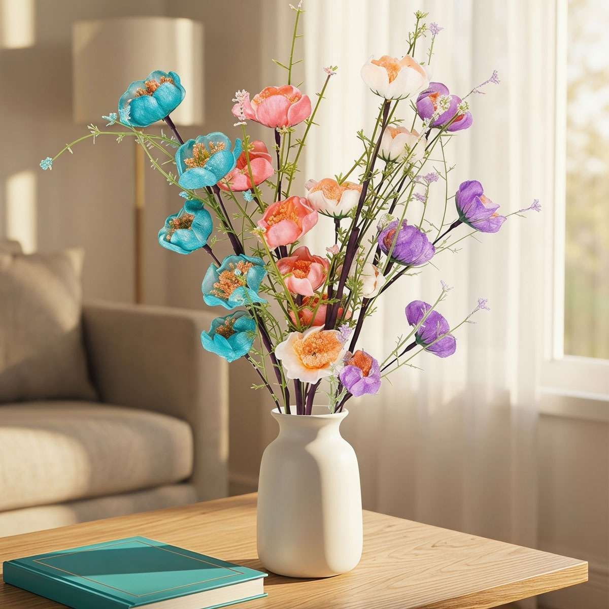 Artificial Silk Rhododendron Flowers Ornaments Home Wedding Decor UV Resistant