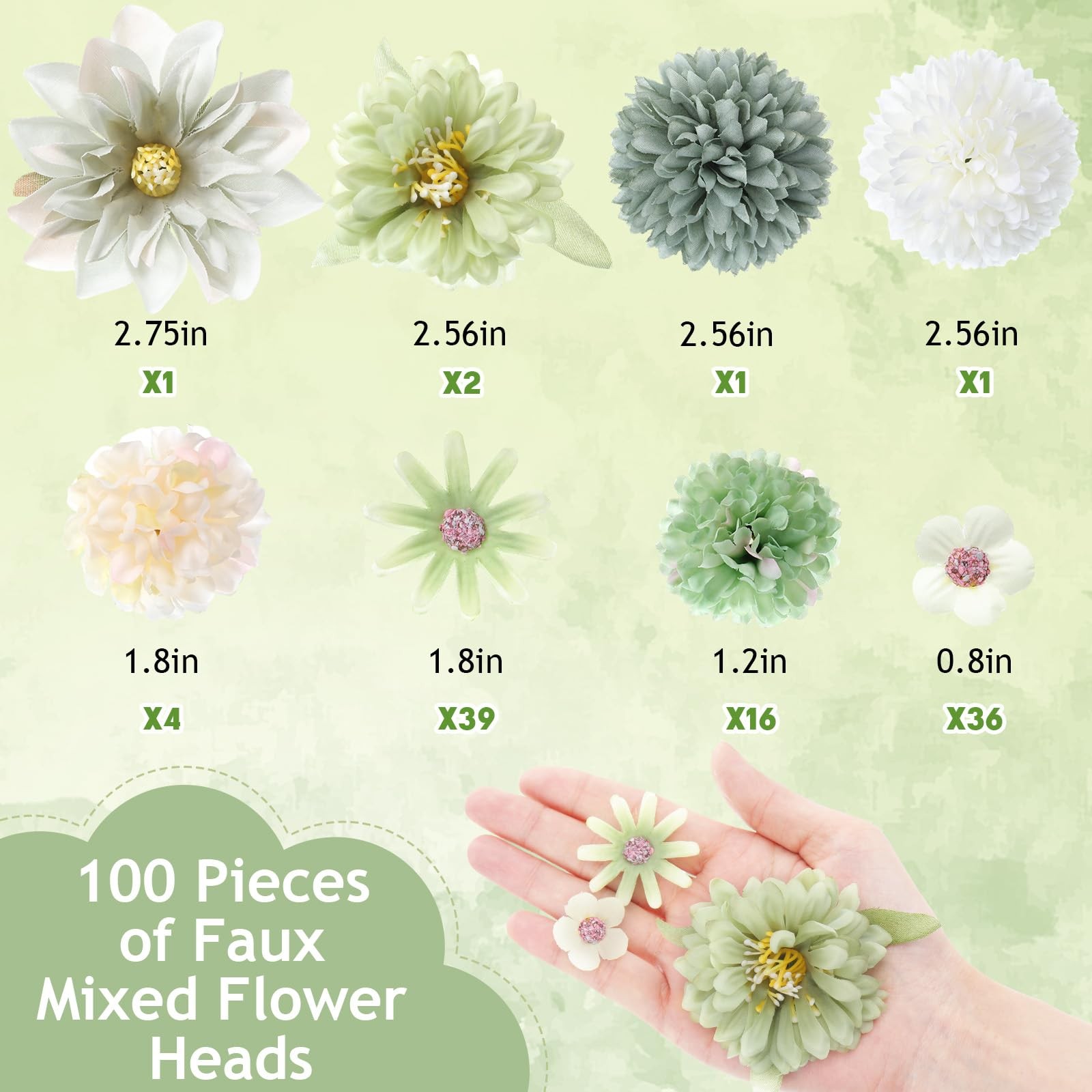 100 Pcs Fake Flower Heads for Crafts Mini Flower Heads Faux Rose Artificial D…