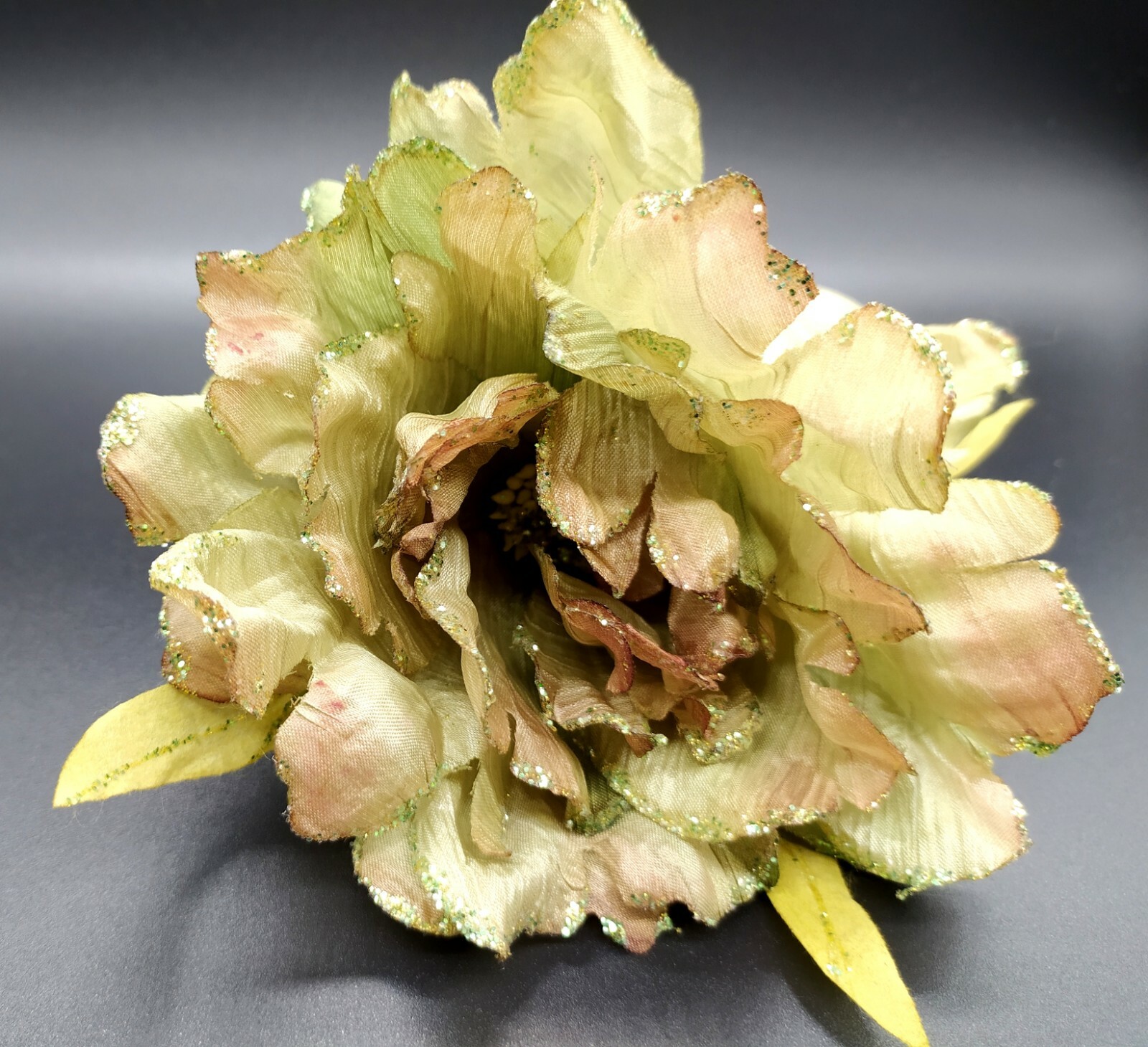 F006 Sage Green Peonia Flower Clip-On – Christmas Decoration Artificial Flower