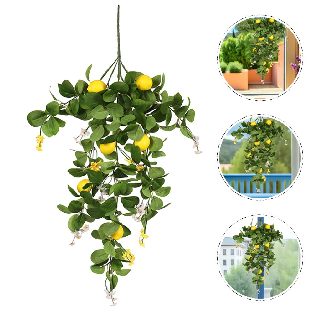 Artificial Branch Yellow Fake Leaves Branch Artificial Floral Hanging