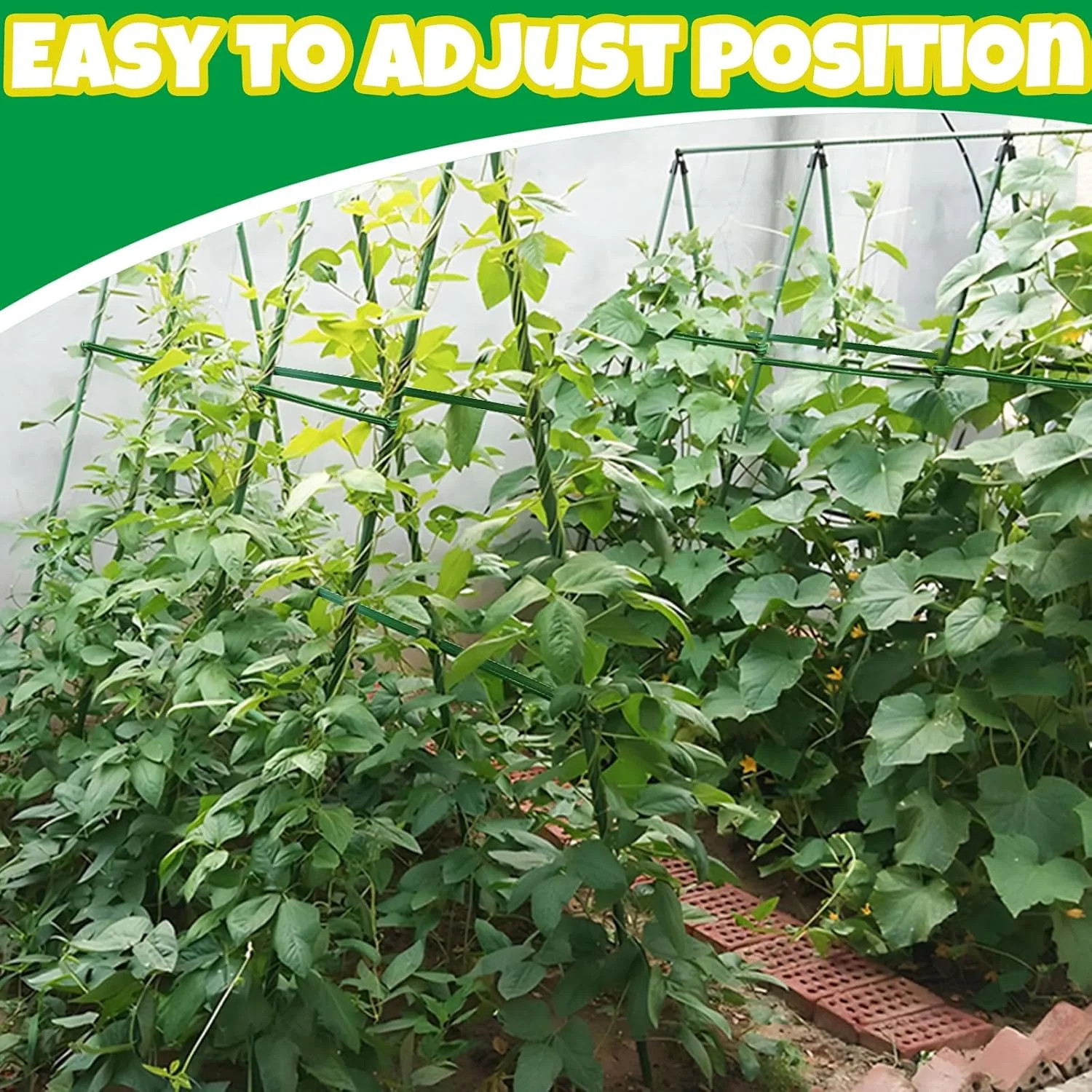 100Pcs Plant Stake Arms for Tomato Cage,11.8″ Garden Stake Connectors with 2 Adj