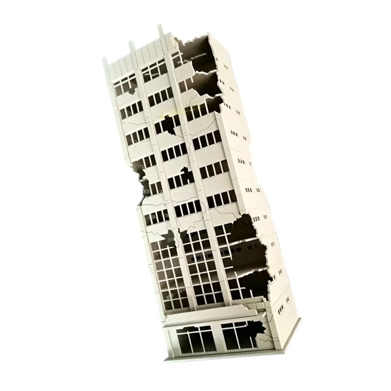 Authentic War Torn Building Miniature Plastic Texture for Historical Dioramas