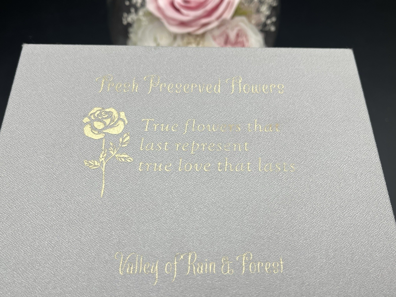 Valley of Rain & Forest Long-Lasting Real Flowers LED Light up Pink White Roses