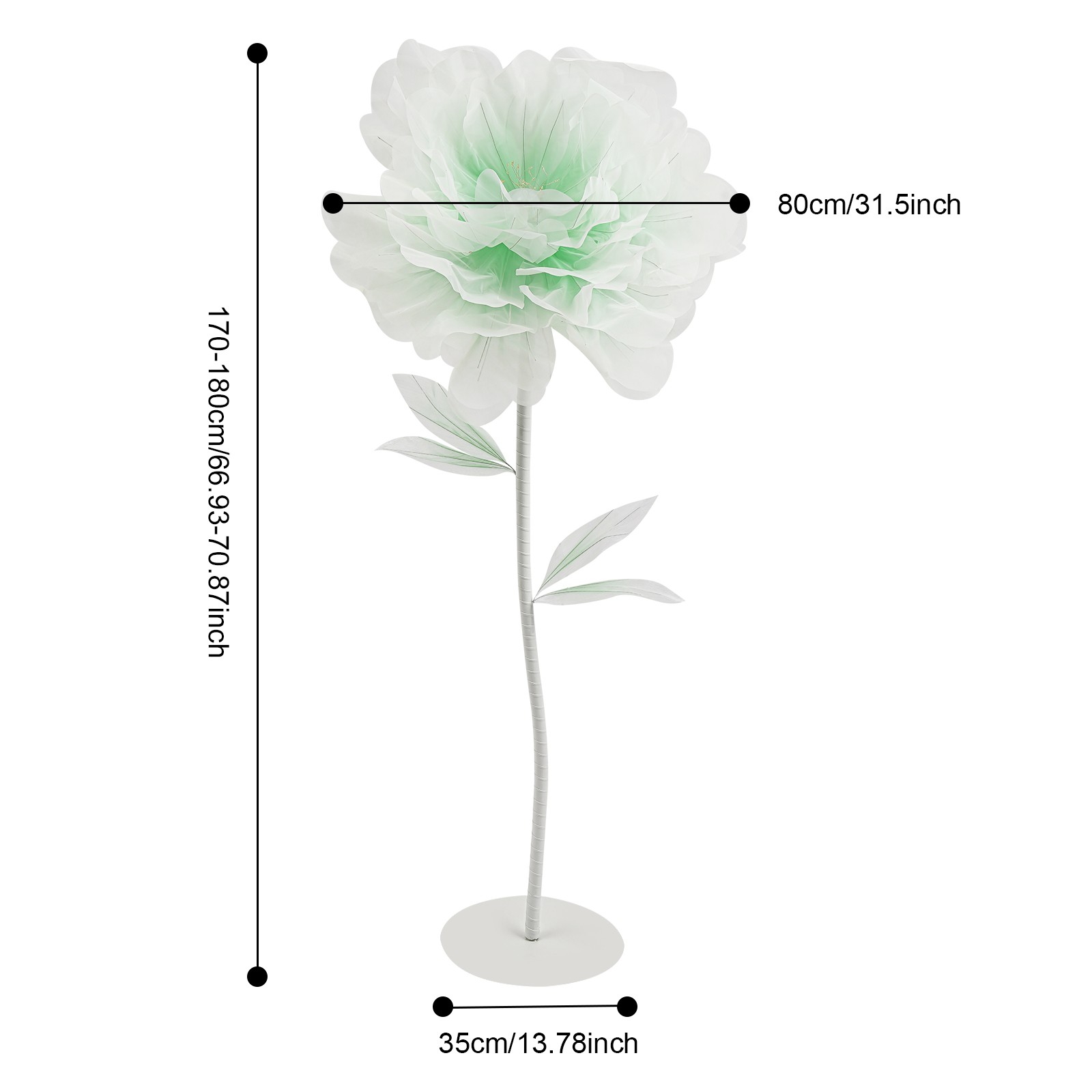 110V Flower Decor w/Light Large Electric Auto-Open Artificial Flower For Wedding