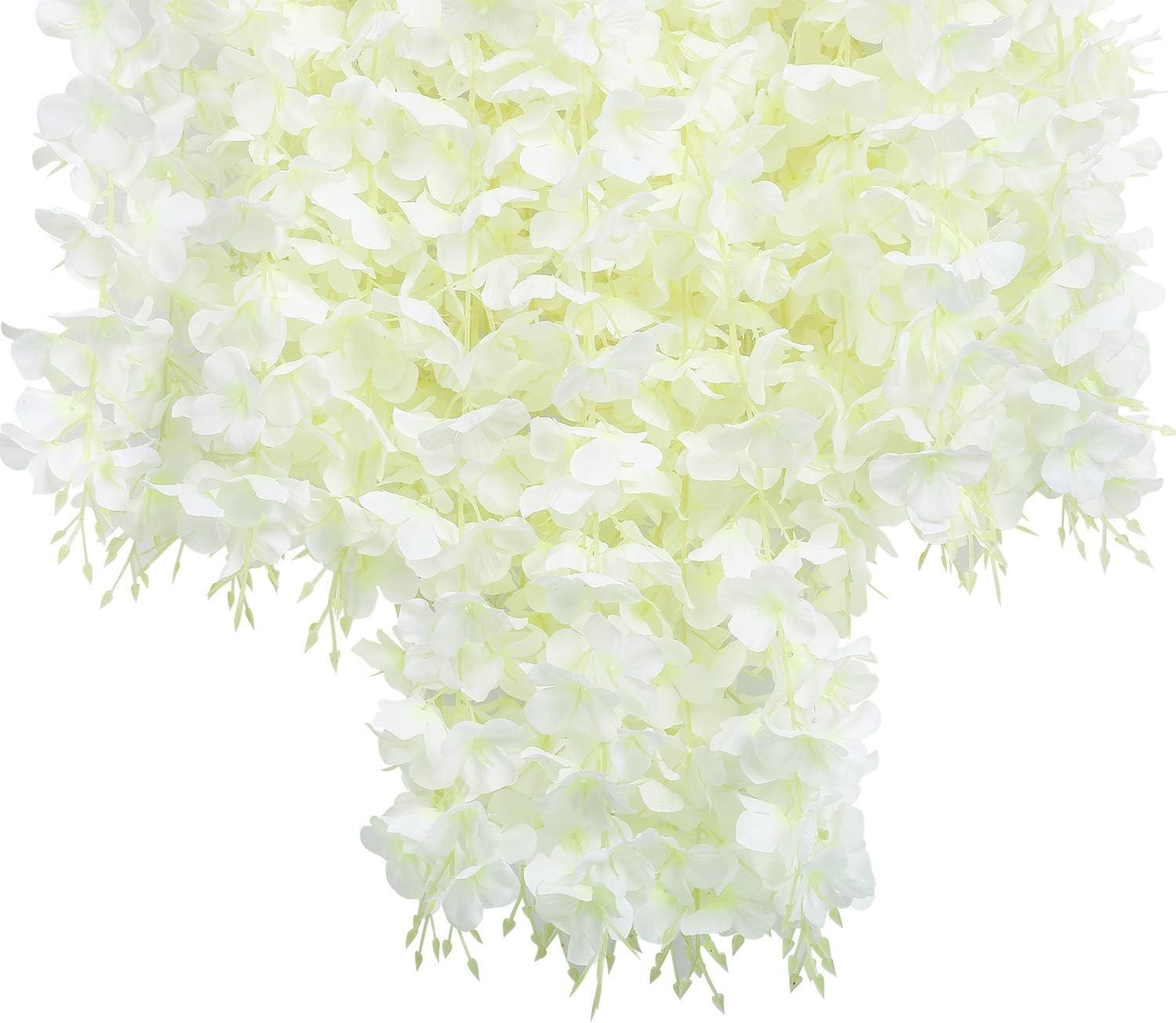 U’Artlines 24 Pack (Total 86.4 Feet) Artificial Fake Wisteria Vine Rattan Hangin