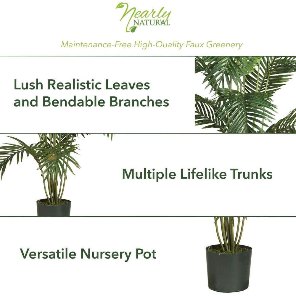 Paradise Palm Artificial Tree Home Decoration Realistic Trunk New Indoor 6 Ft.