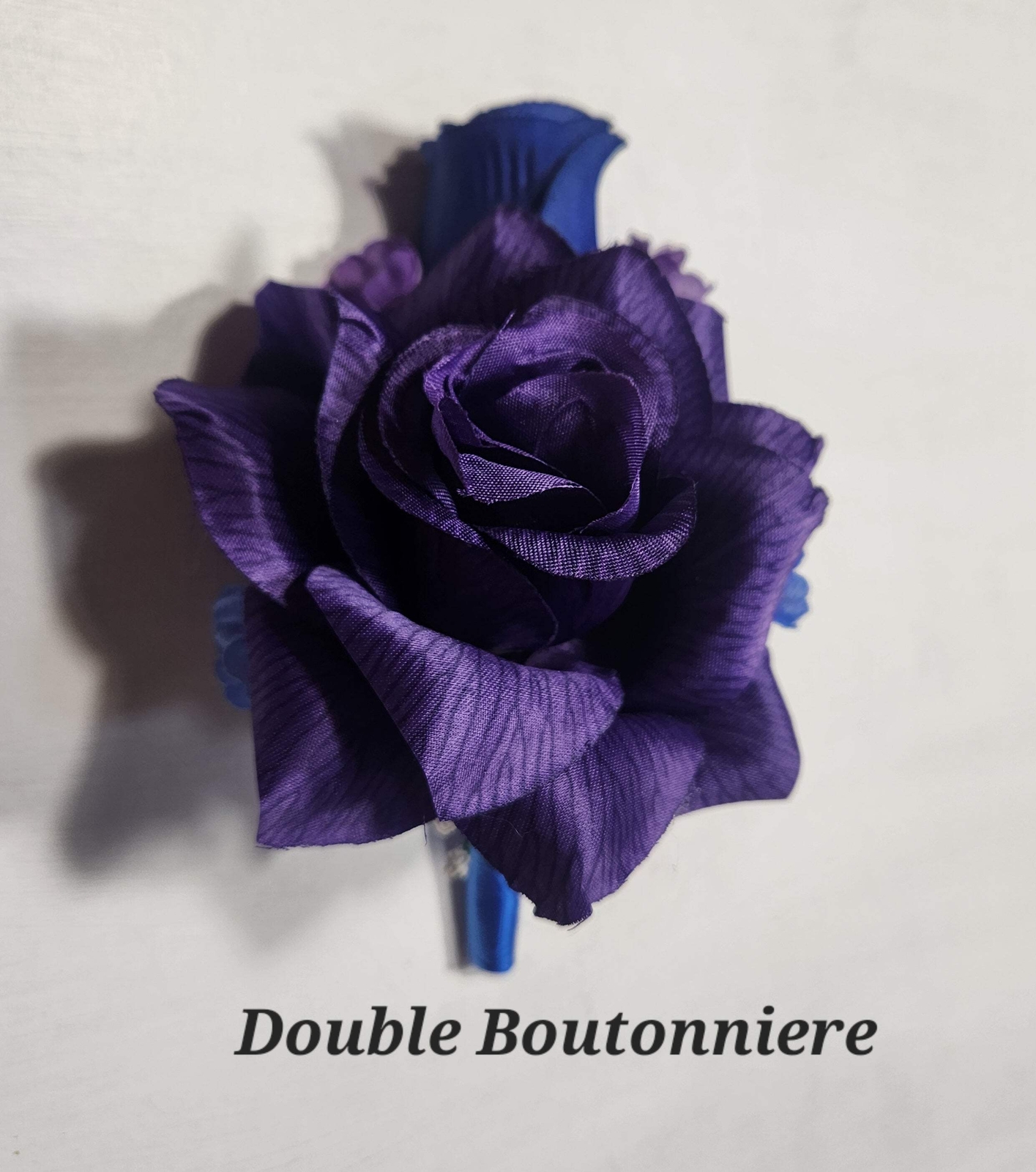 Purple Royal Blue Rose Calla Lily Bridal Wedding Bouquet Accessories