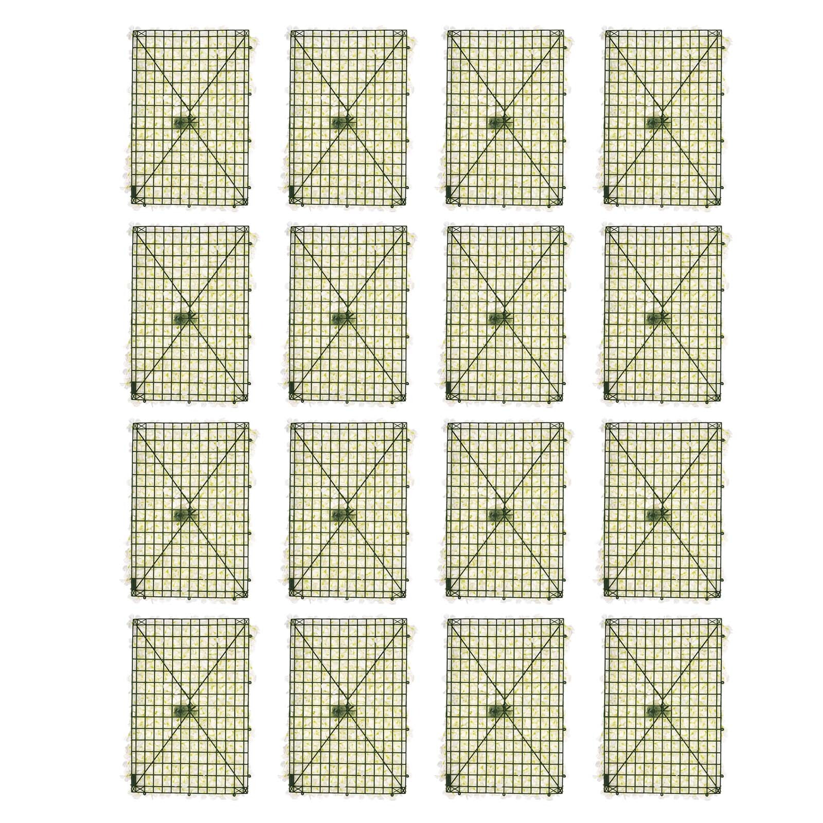 20 Pcs Silk Artificial Hydrangea Flower Wall Panels Wedding Backdrops Mats White