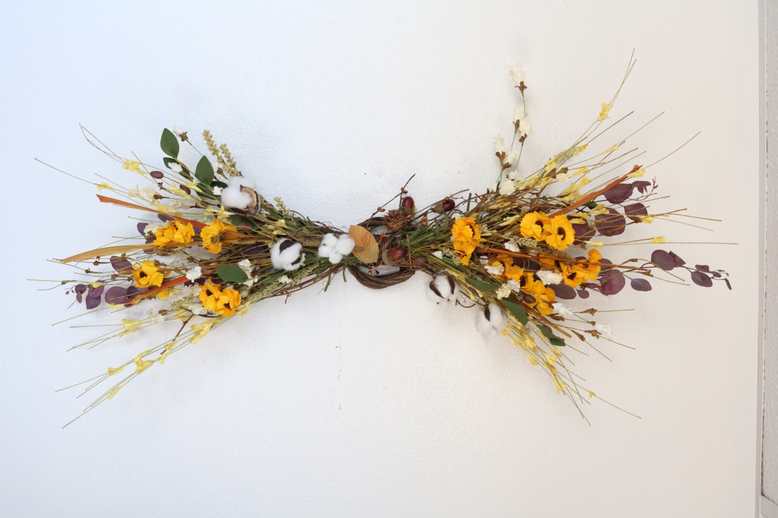 Thanksgiving/Fall Flower Swag Door/Wall Hanging or Autumn Table Centerpiece