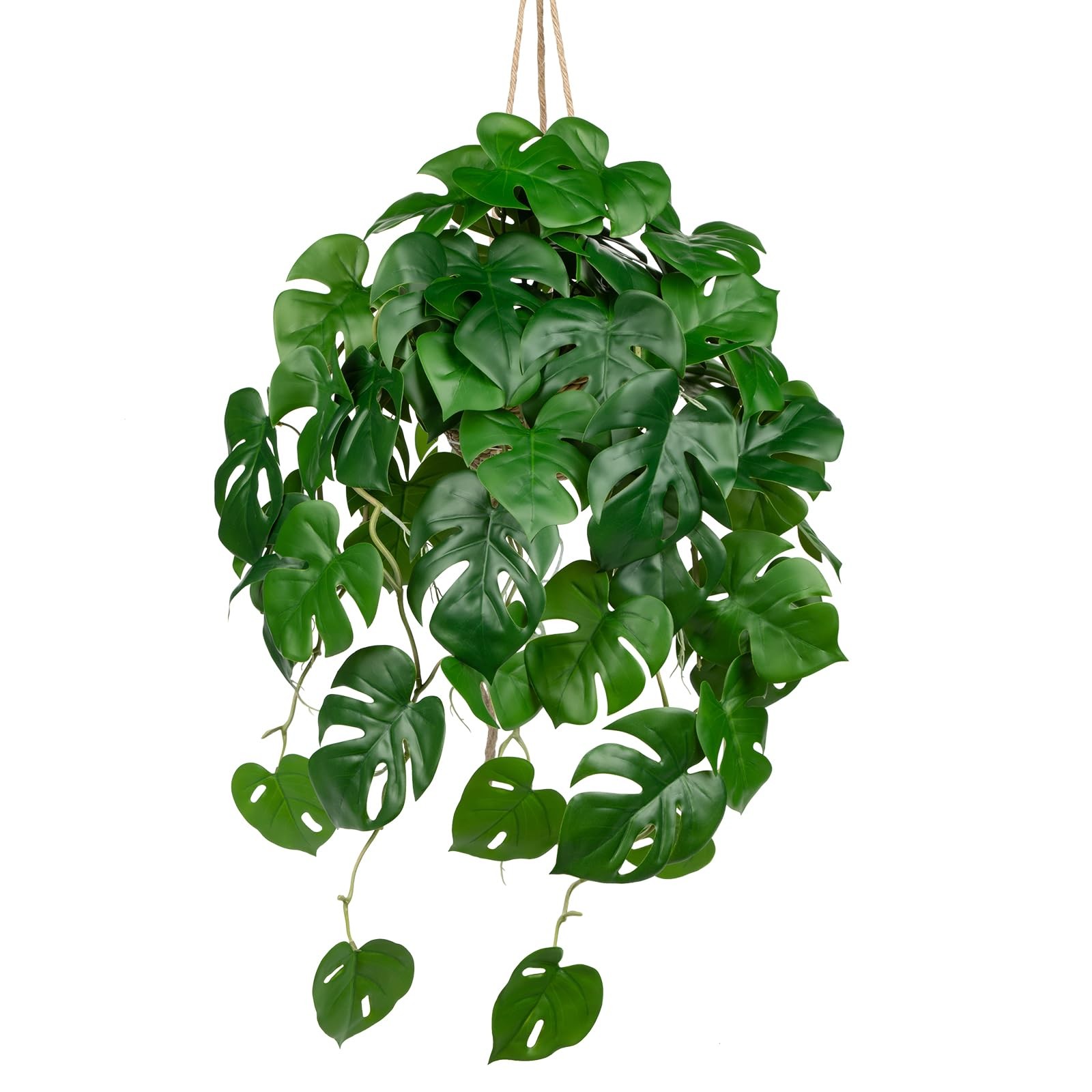 Large Fake Hanging Plants in Pot for Indoor & Outdoor, Long Artificial Hangin…
