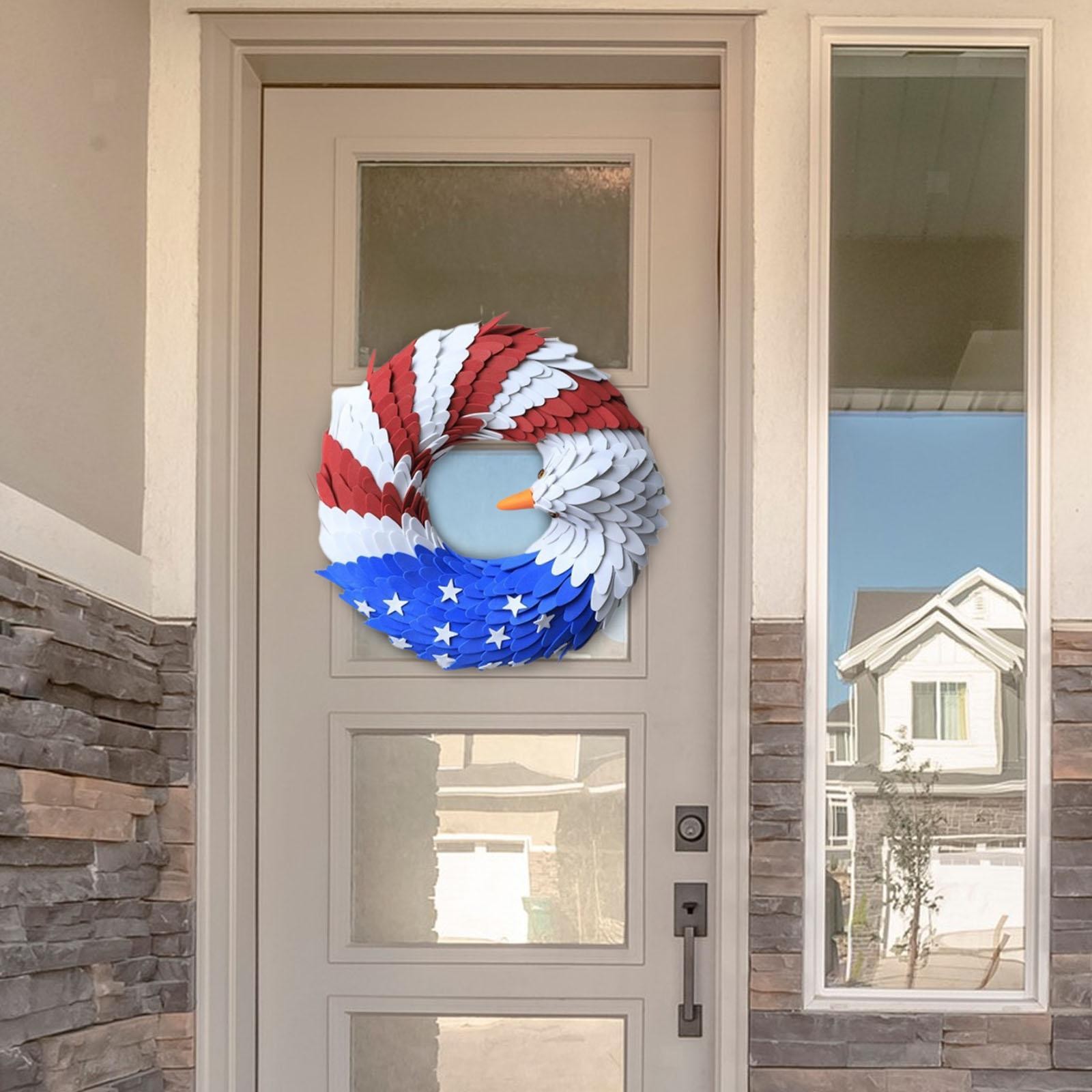 Artificial Wreath Door Sign Club American Eagle 7 Month 4th