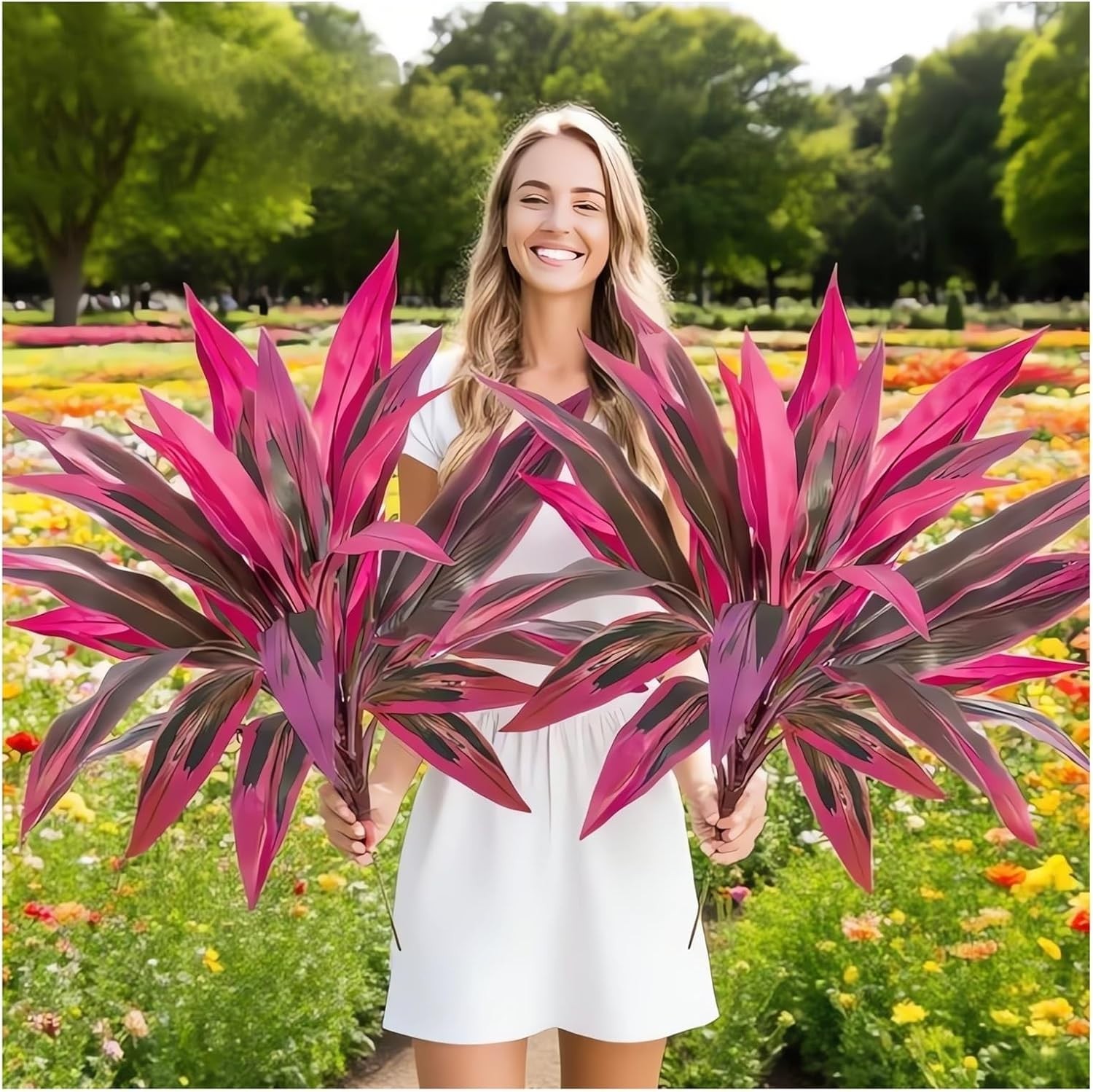 Artificial Tropical Plant UV Resistant Large Faux Plants Outdoor Fake Boston…