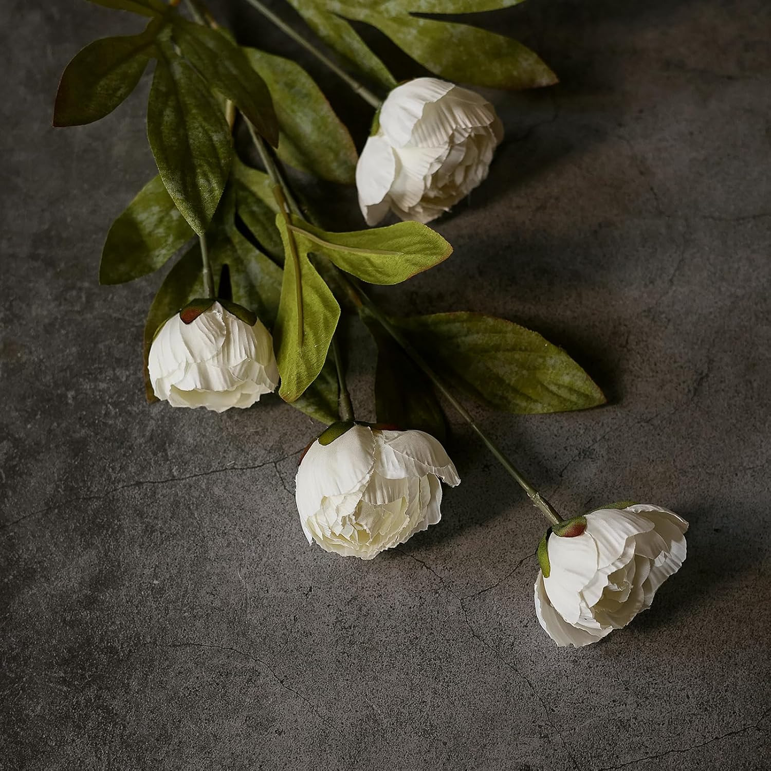 12 Pcs Faux Silk Peony Artificial Flowers for Vase -27″, Bulk Fake Peonies Branc