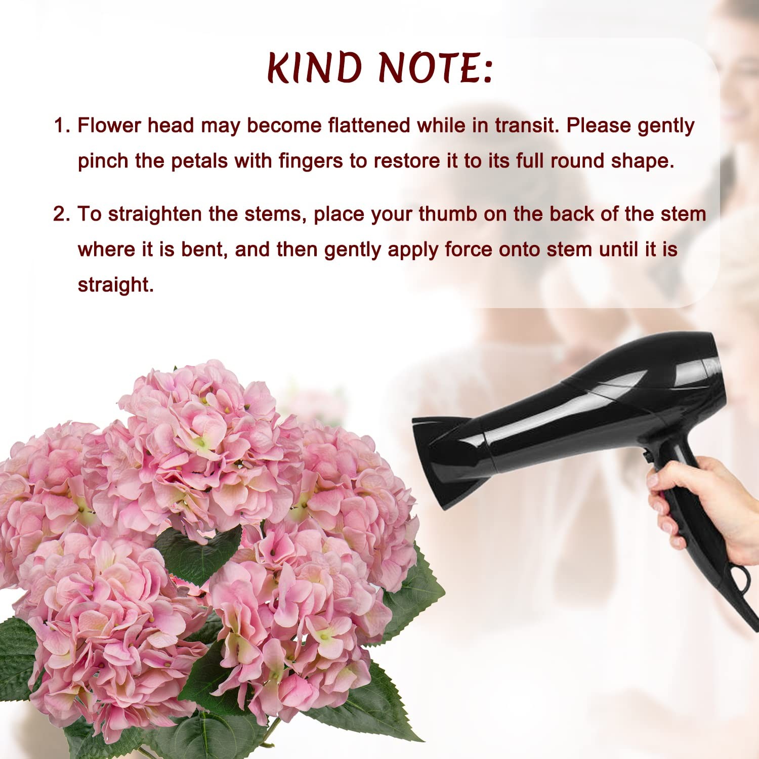 Pink Hydrangea Artificial Flowers Large Artificial Hydrangeas Silk Flowers fo