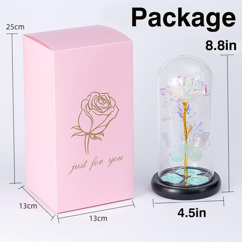 Forever Rose Flower LED Light gifts ornament decoration landscape night light