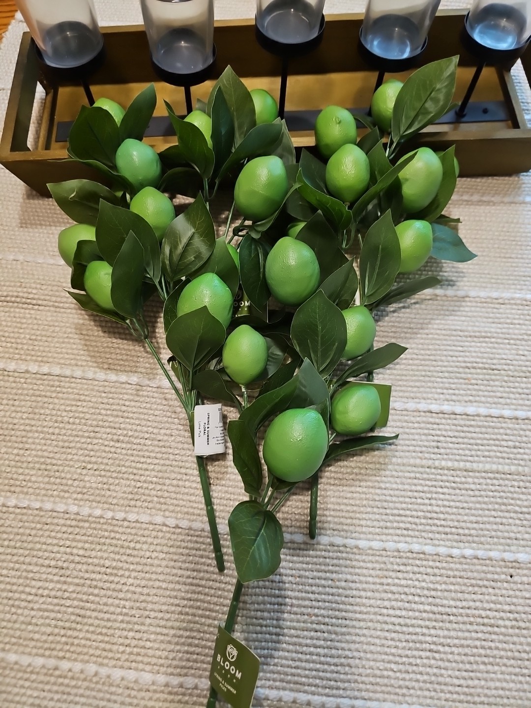 6 NEW 11″ SPRING SUMMER LIME LEAVES Floral Pick Decor FRUIT GREEN FREE SHIP
