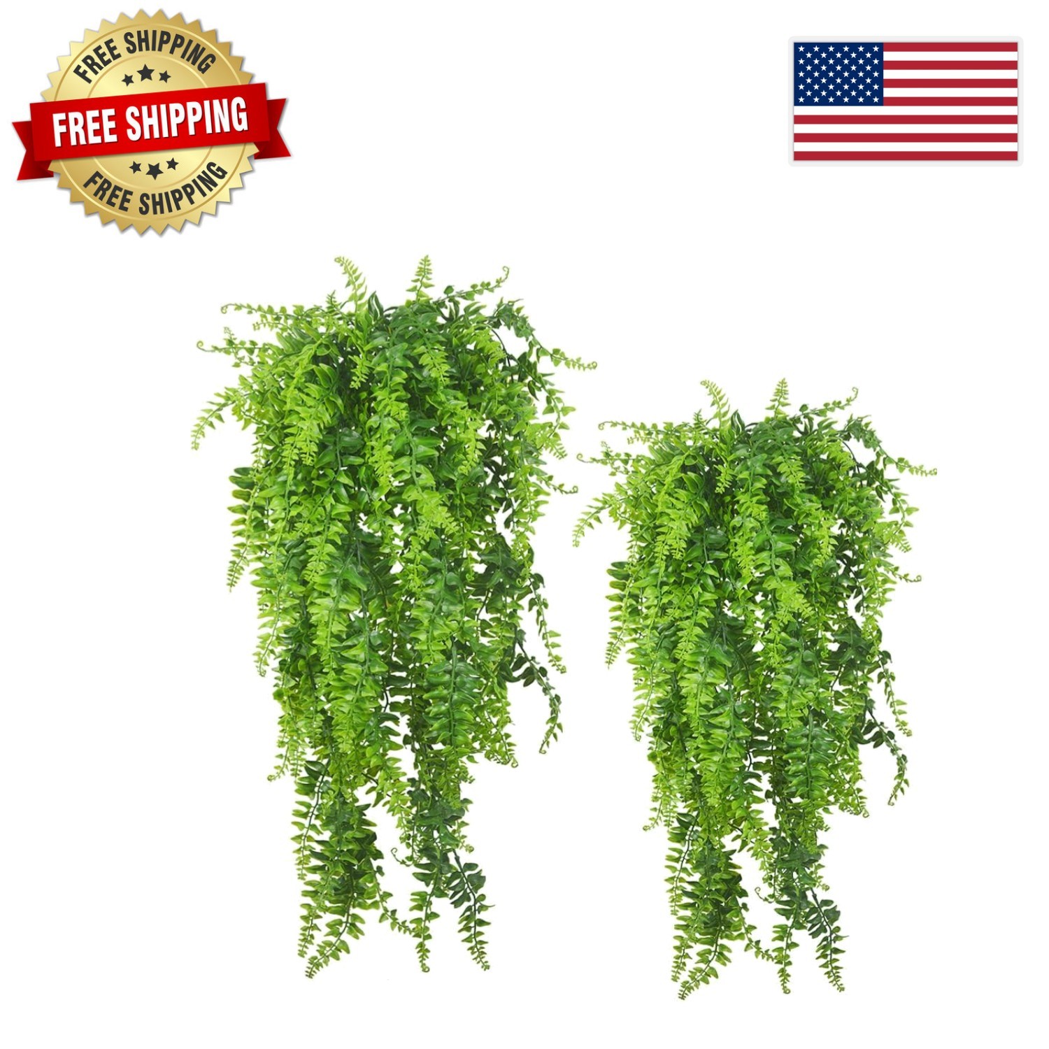 Maintenance-Free Fake Hanging Ferns – Realistic Greenery for Indoor & Outdoor